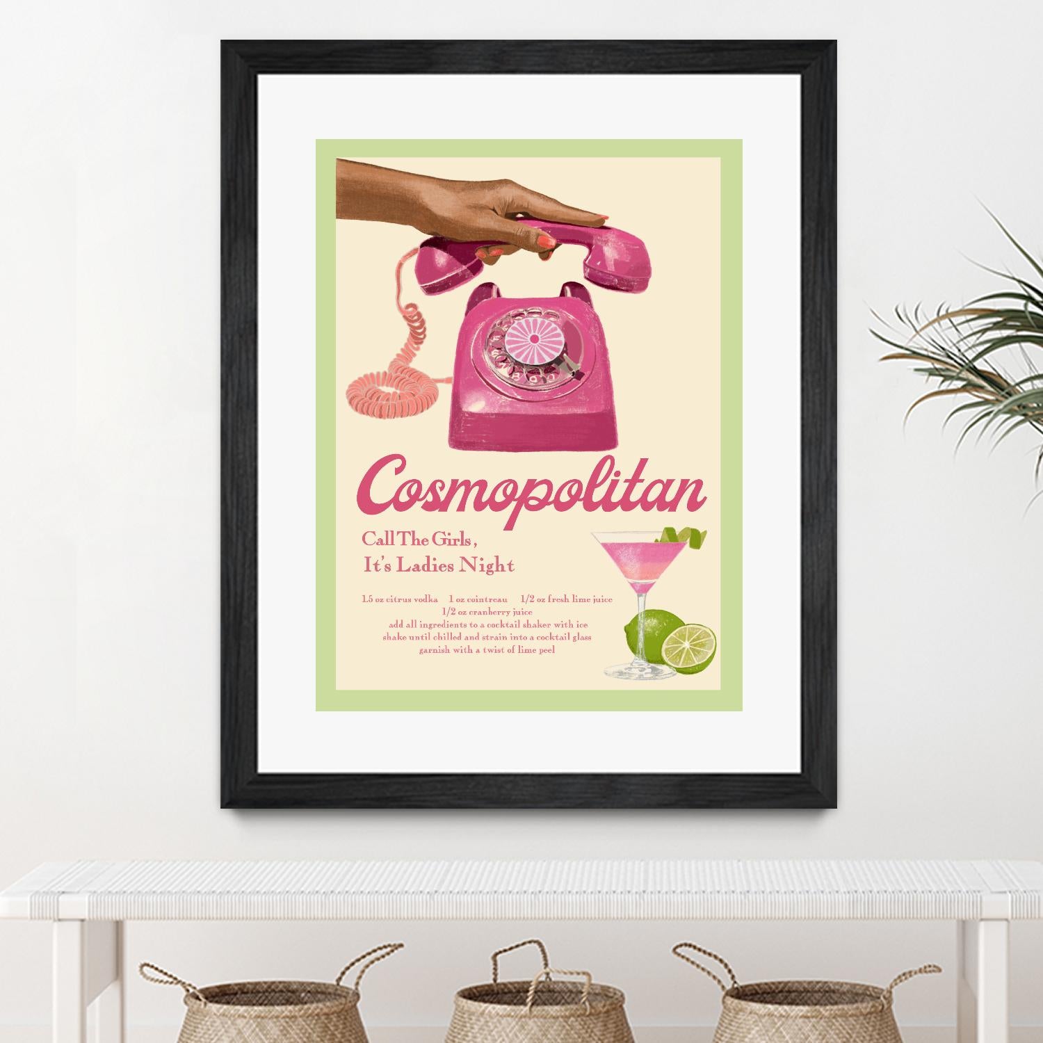 Cosmopolitan by Jenny Liz Rome on GIANT ART - pink typography drink 