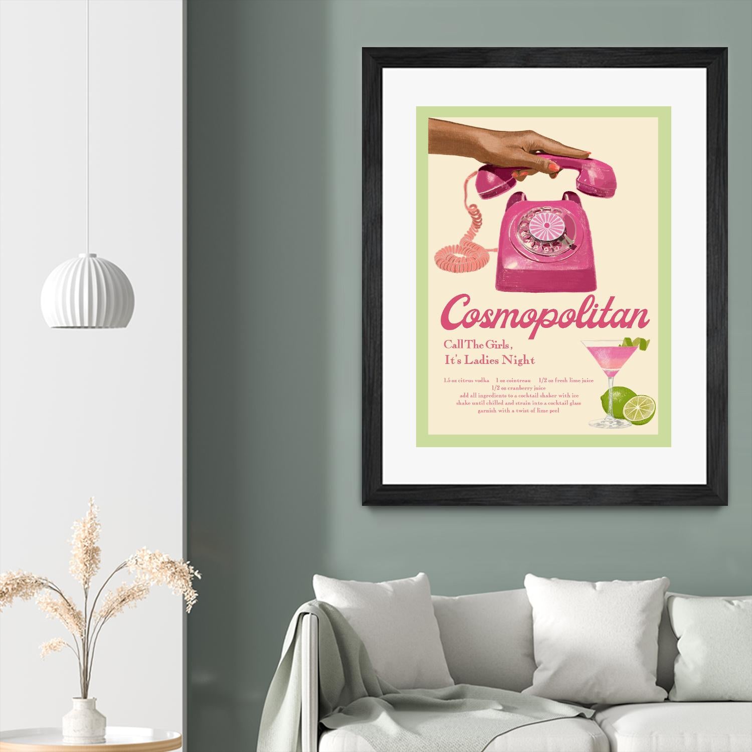 Cosmopolitan by Jenny Liz Rome on GIANT ART - pink typography drink 