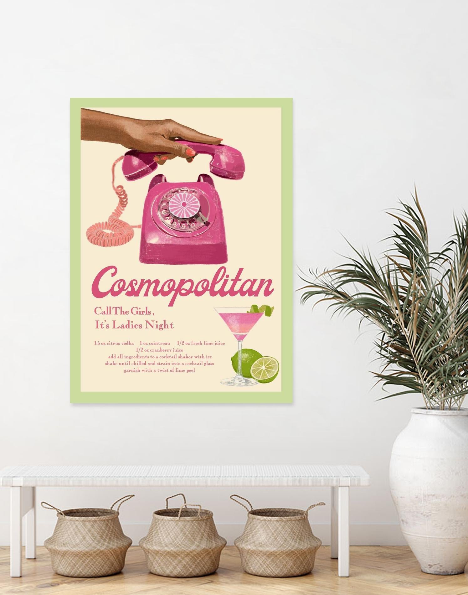 Cosmopolitan by Jenny Liz Rome on GIANT ART - pink typography drink 