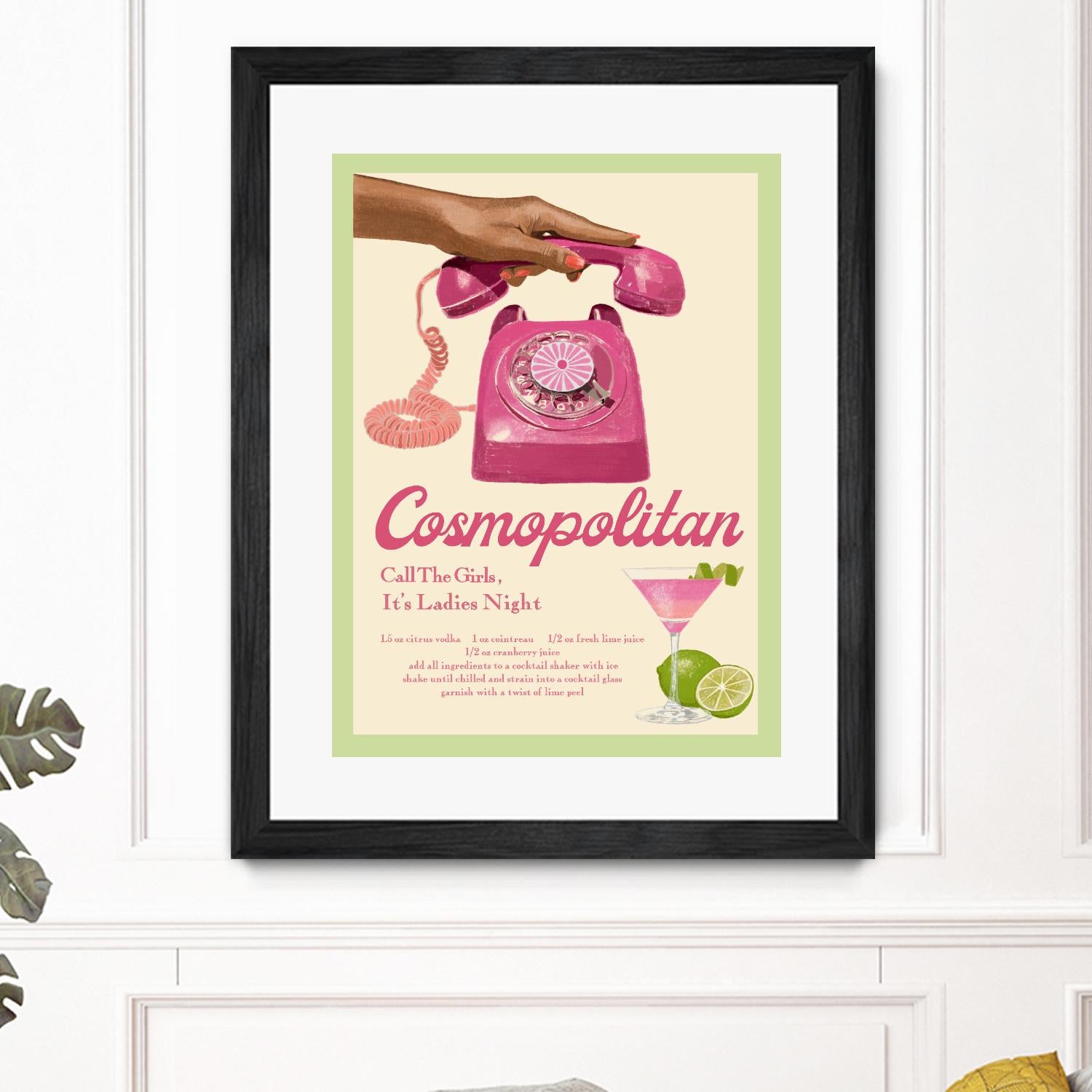 Cosmopolitan by Jenny Liz Rome on GIANT ART - pink typography drink 
