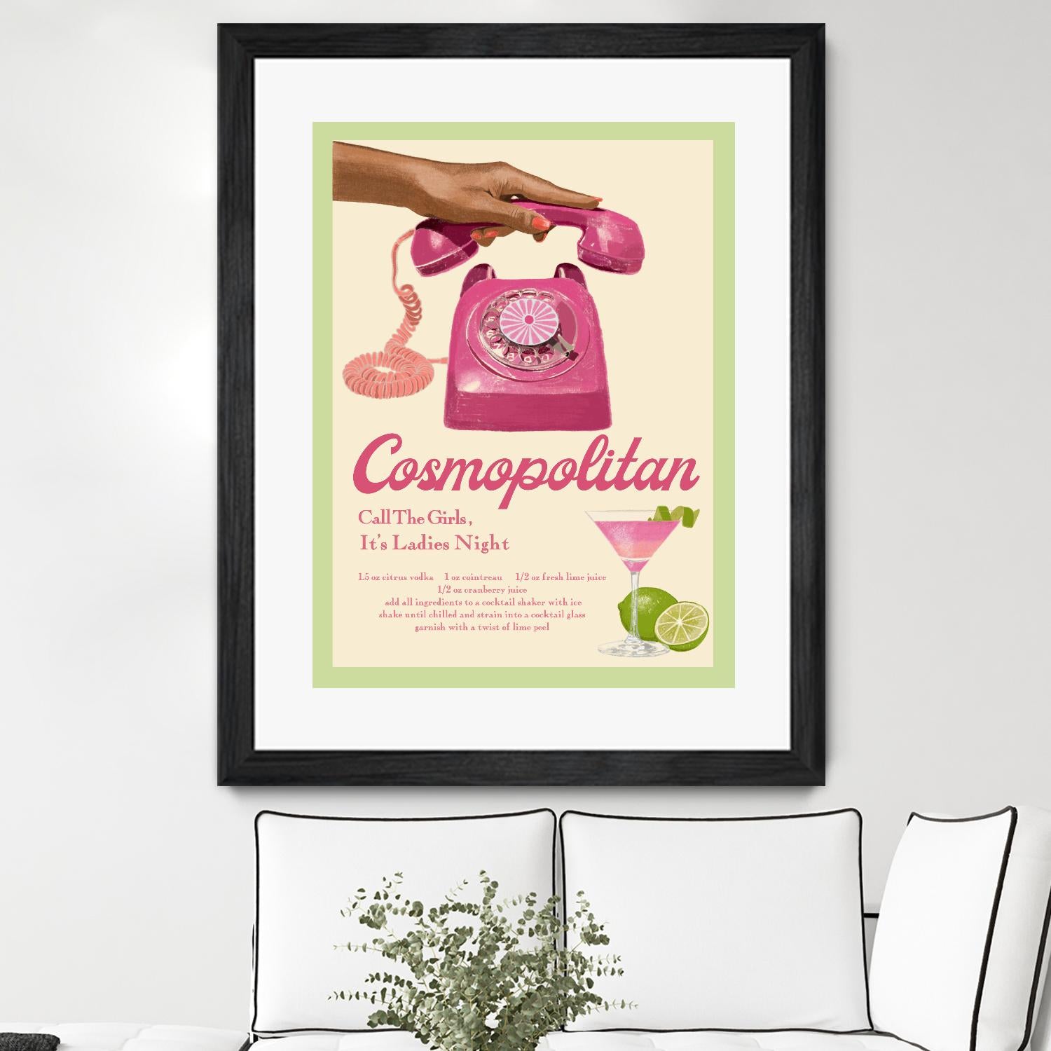 Cosmopolitan by Jenny Liz Rome on GIANT ART - pink typography drink 
