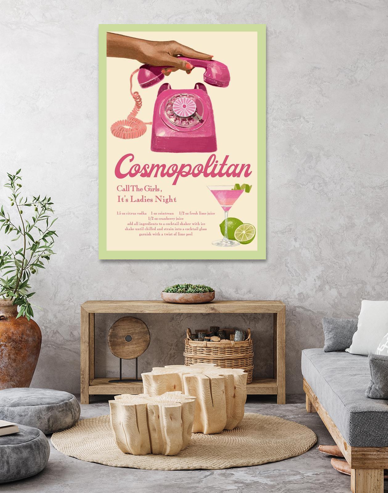 Cosmopolitan by Jenny Liz Rome on GIANT ART - pink typography drink 