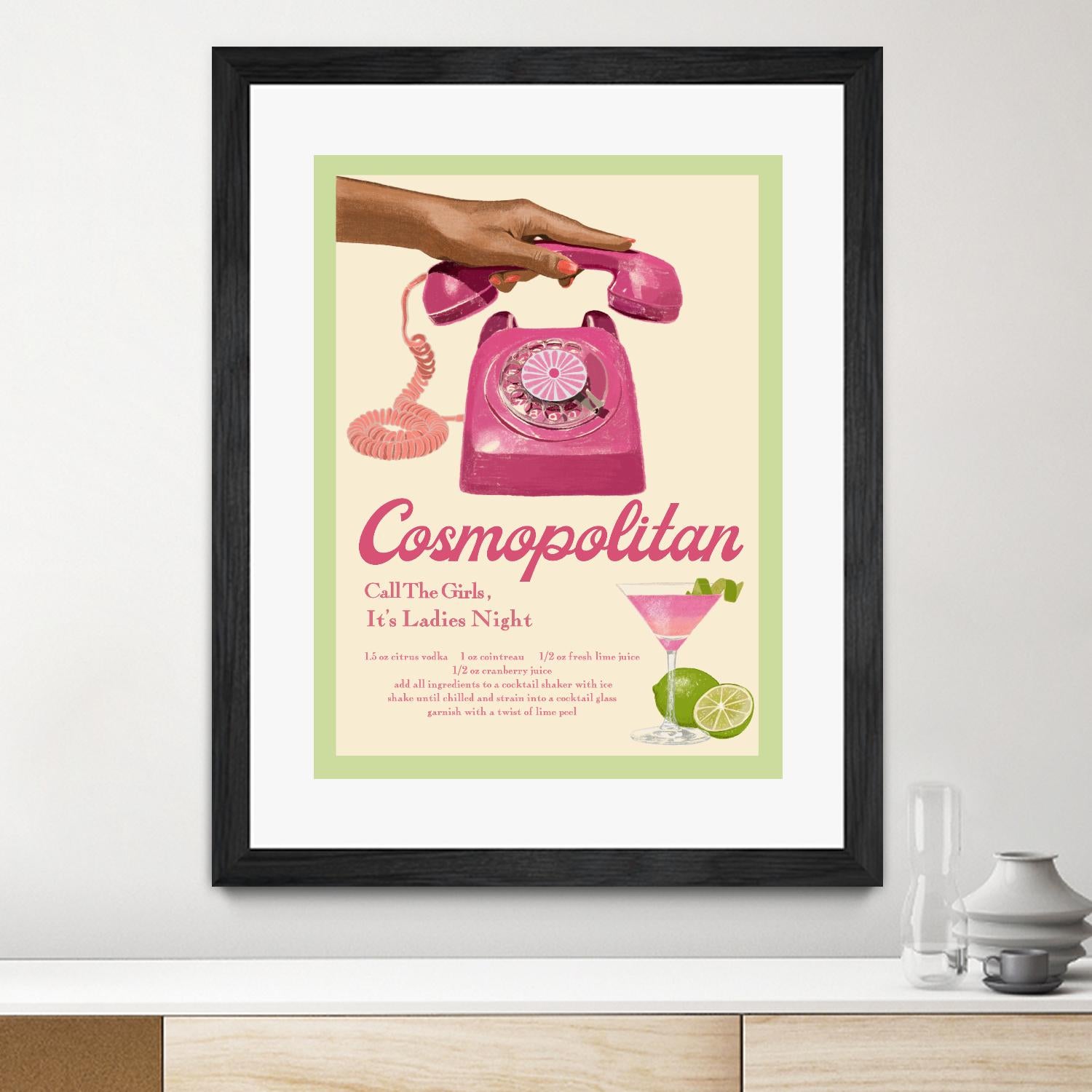 Cosmopolitan by Jenny Liz Rome on GIANT ART - pink typography drink 