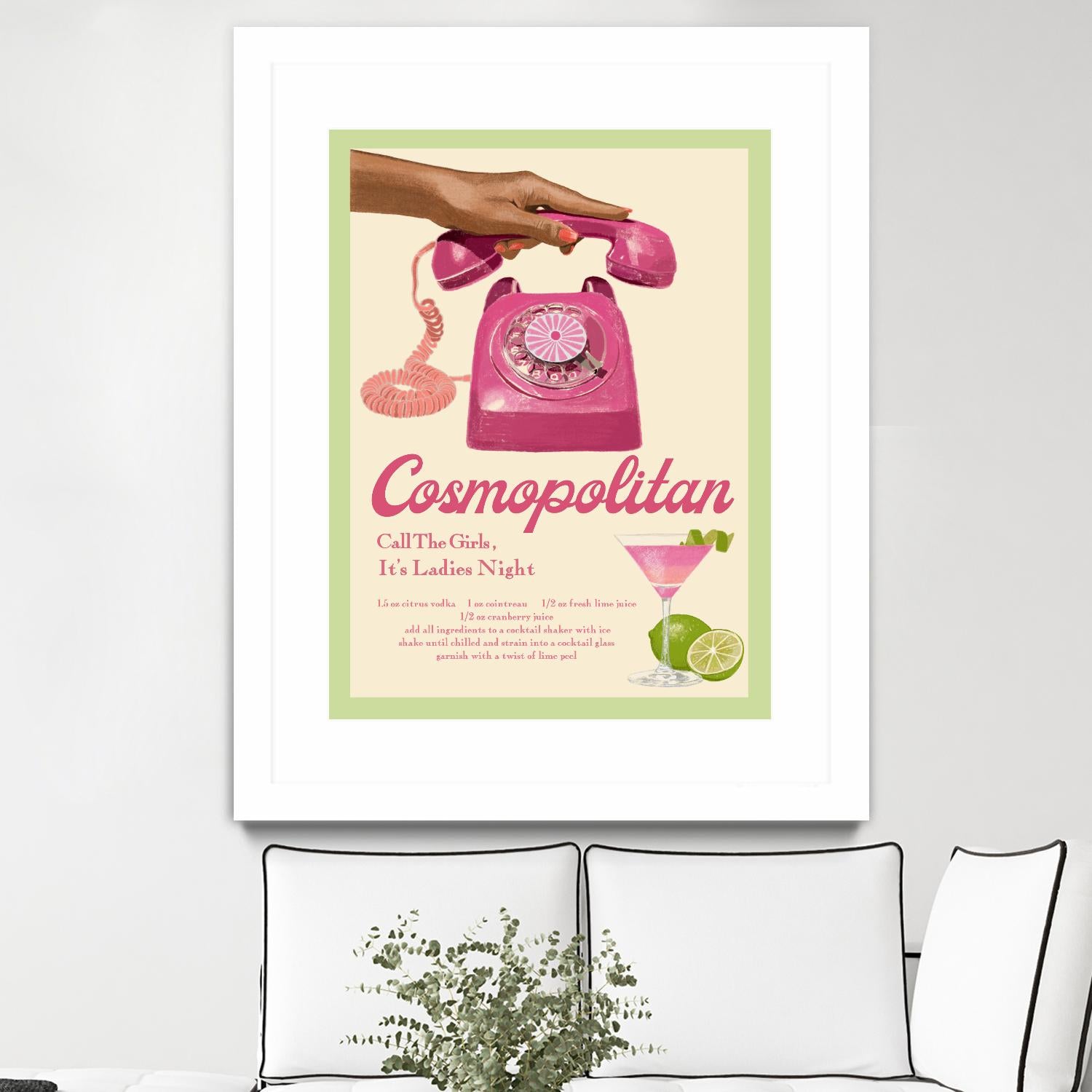 Cosmopolitan by Jenny Liz Rome on GIANT ART - pink typography drink 