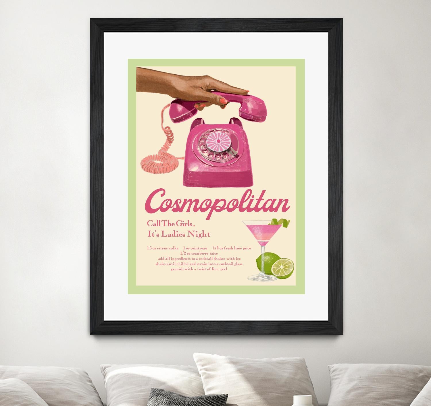 Cosmopolitan by Jenny Liz Rome on GIANT ART - pink typography drink 
