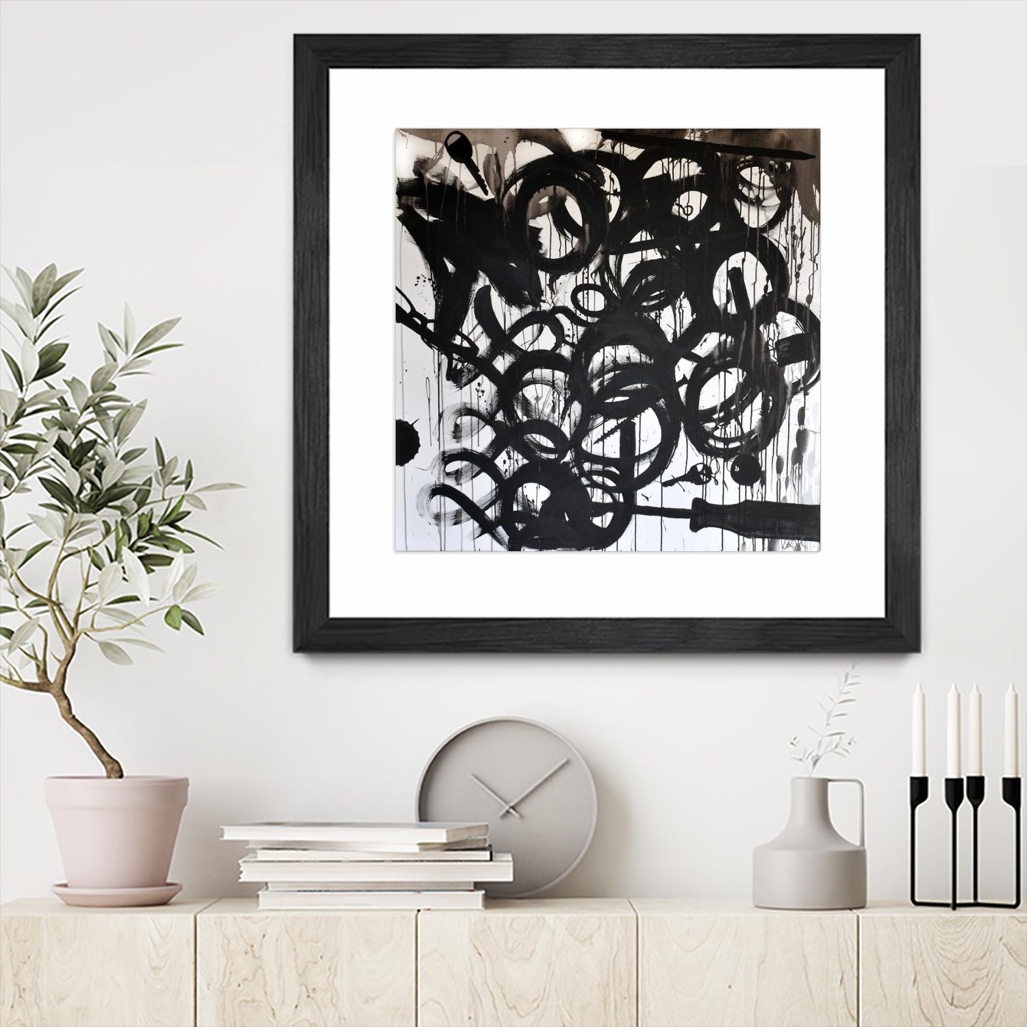 Junk Drawer by KenT Youngstrom  on GIANT ART - black and white  abstract