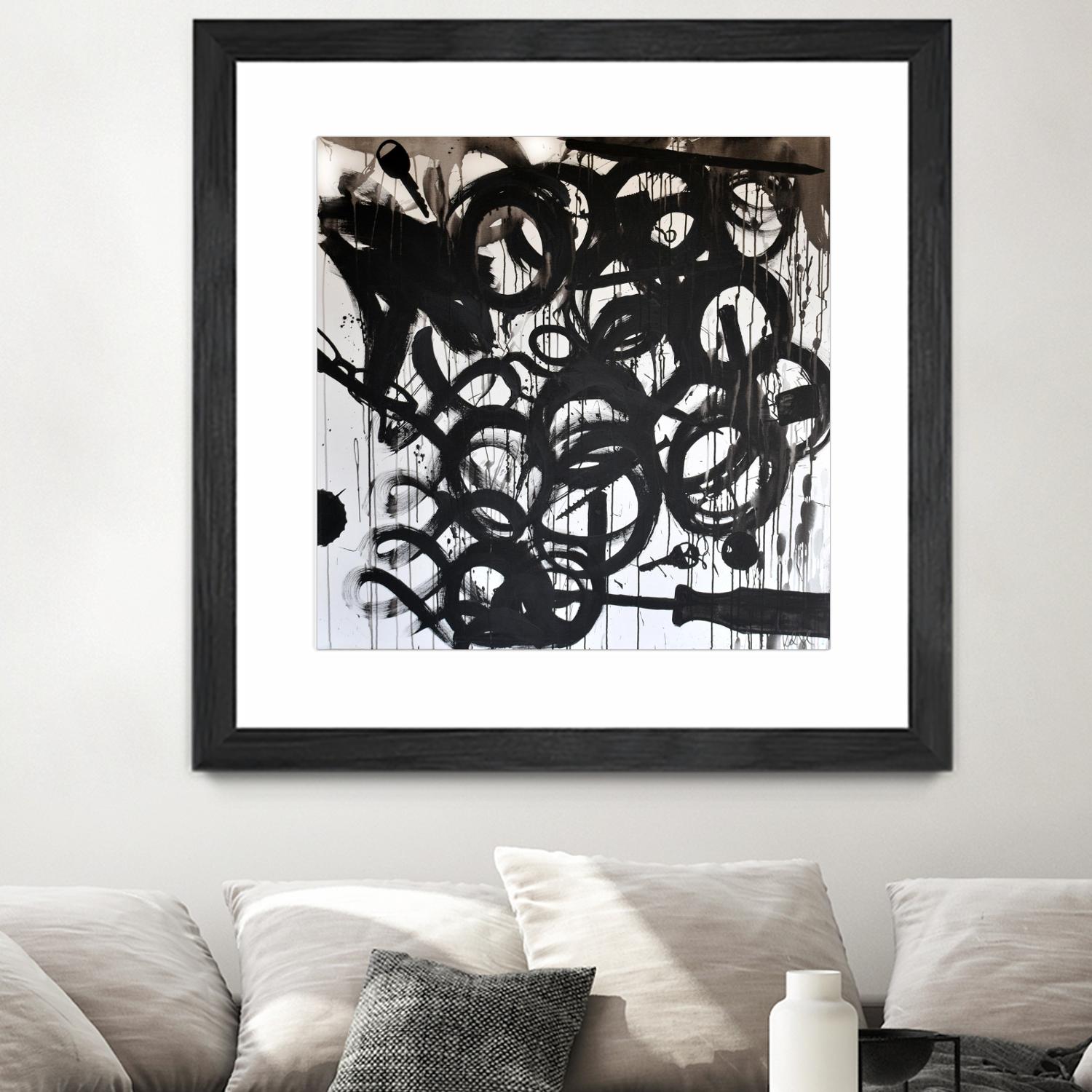 Junk Drawer by KenT Youngstrom  on GIANT ART - black and white  abstract