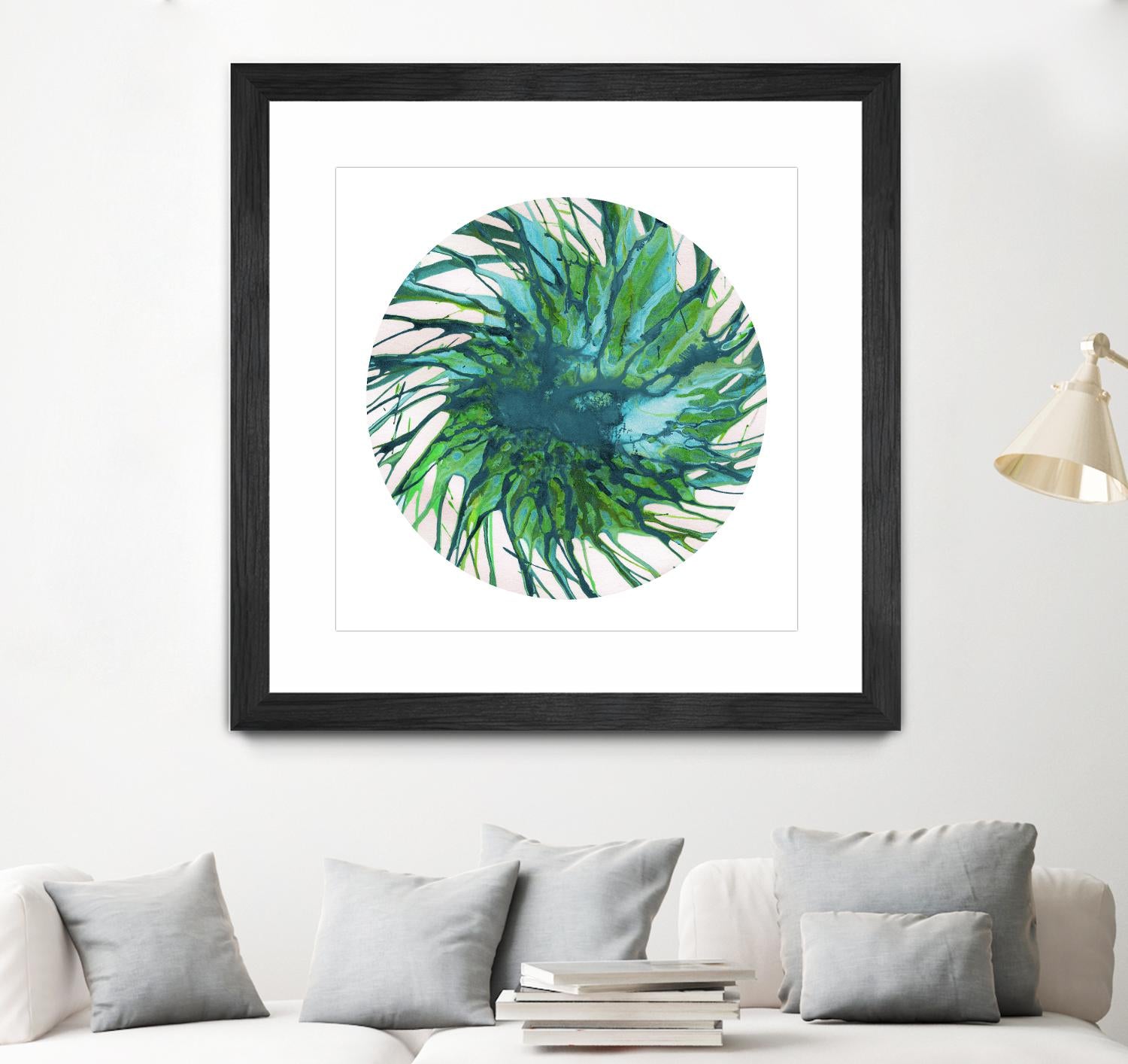 Spin Art 29 by Kyle Goderwis on GIANT ART - green abstract