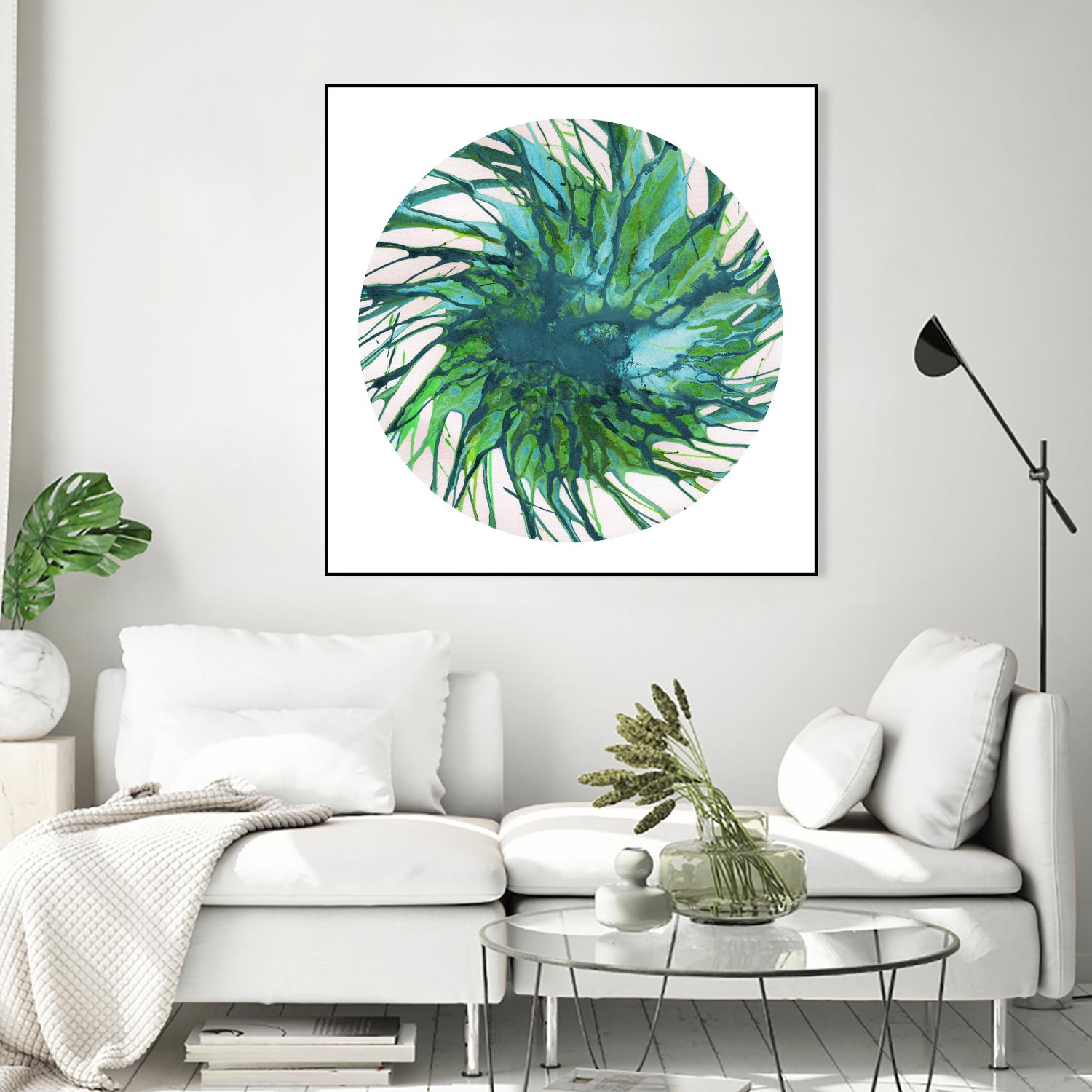 Spin Art 29 by Kyle Goderwis on GIANT ART - green abstract