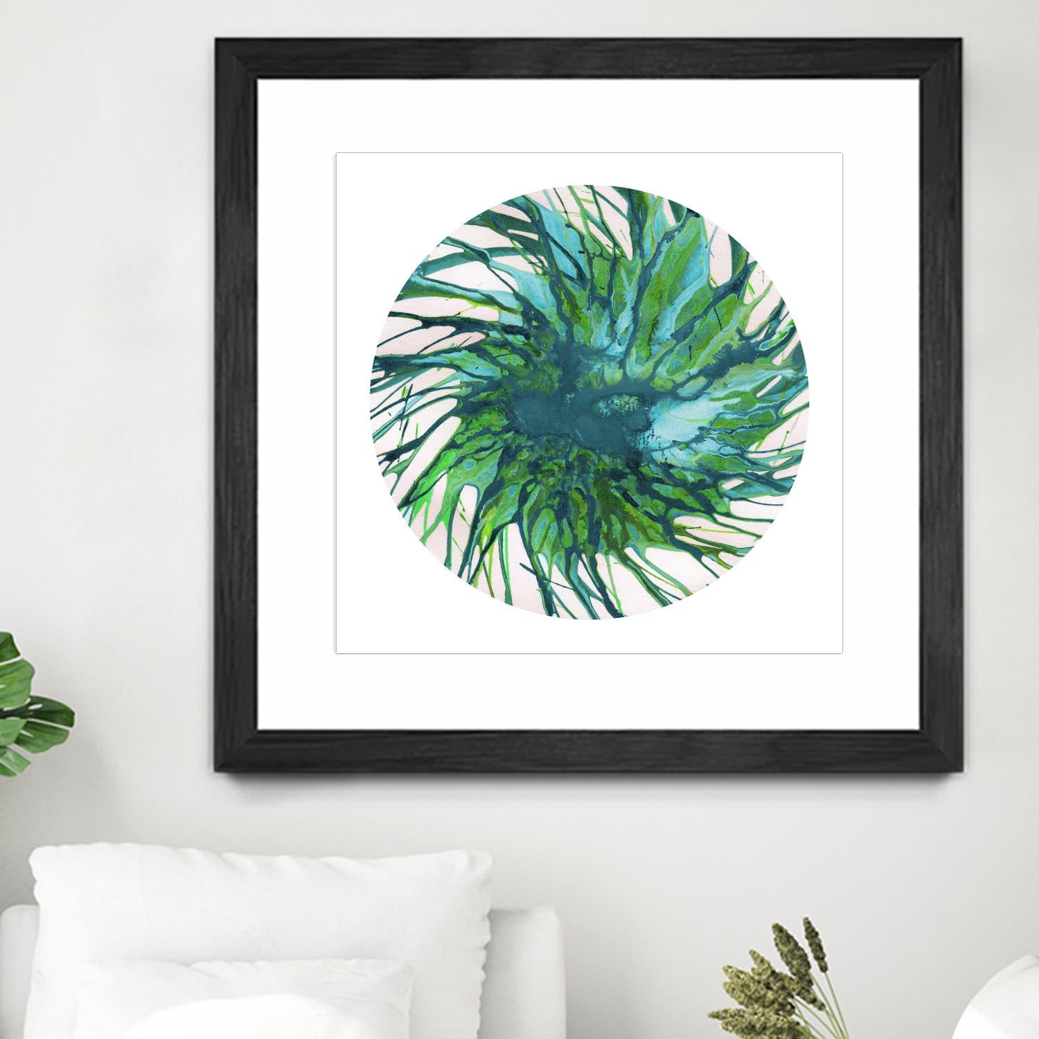 Spin Art 29 by Kyle Goderwis on GIANT ART - green abstract