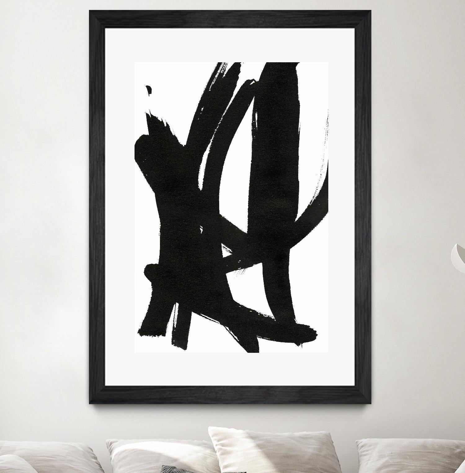 Composition in Black and White 7 by THE Studio on GIANT ART - white abstract