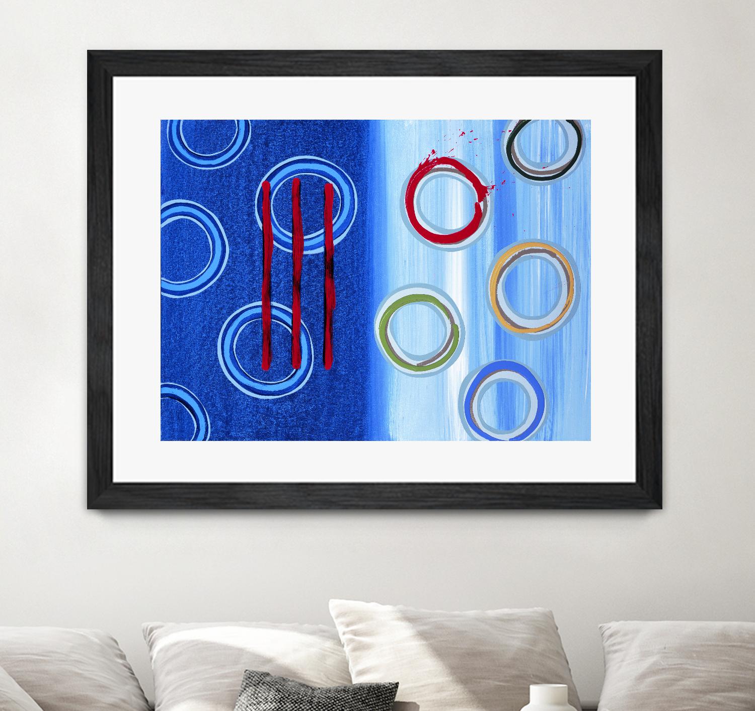 Space I by Lee Crew on GIANT ART - red abstract