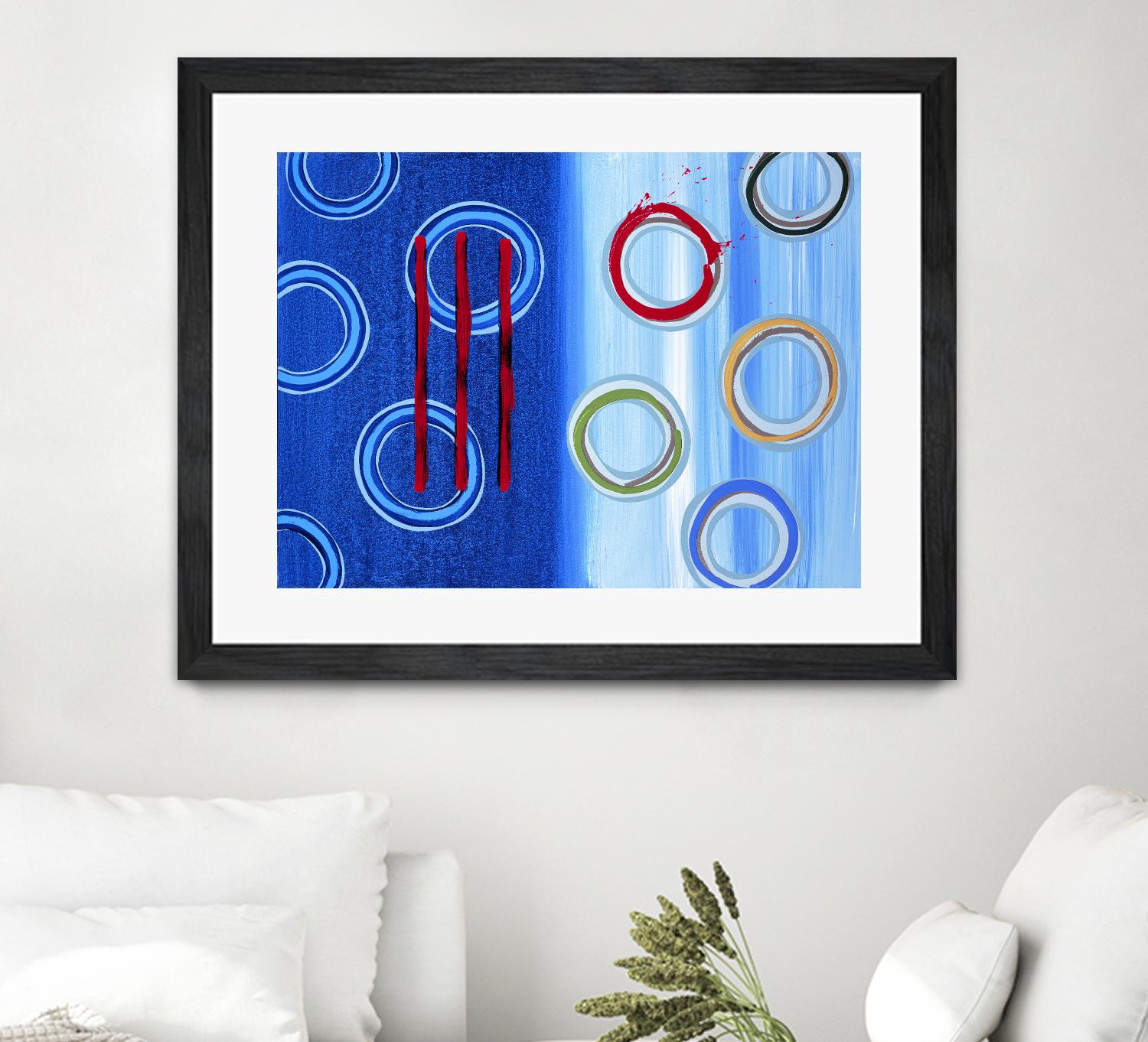 Space I by Lee Crew on GIANT ART - red abstract