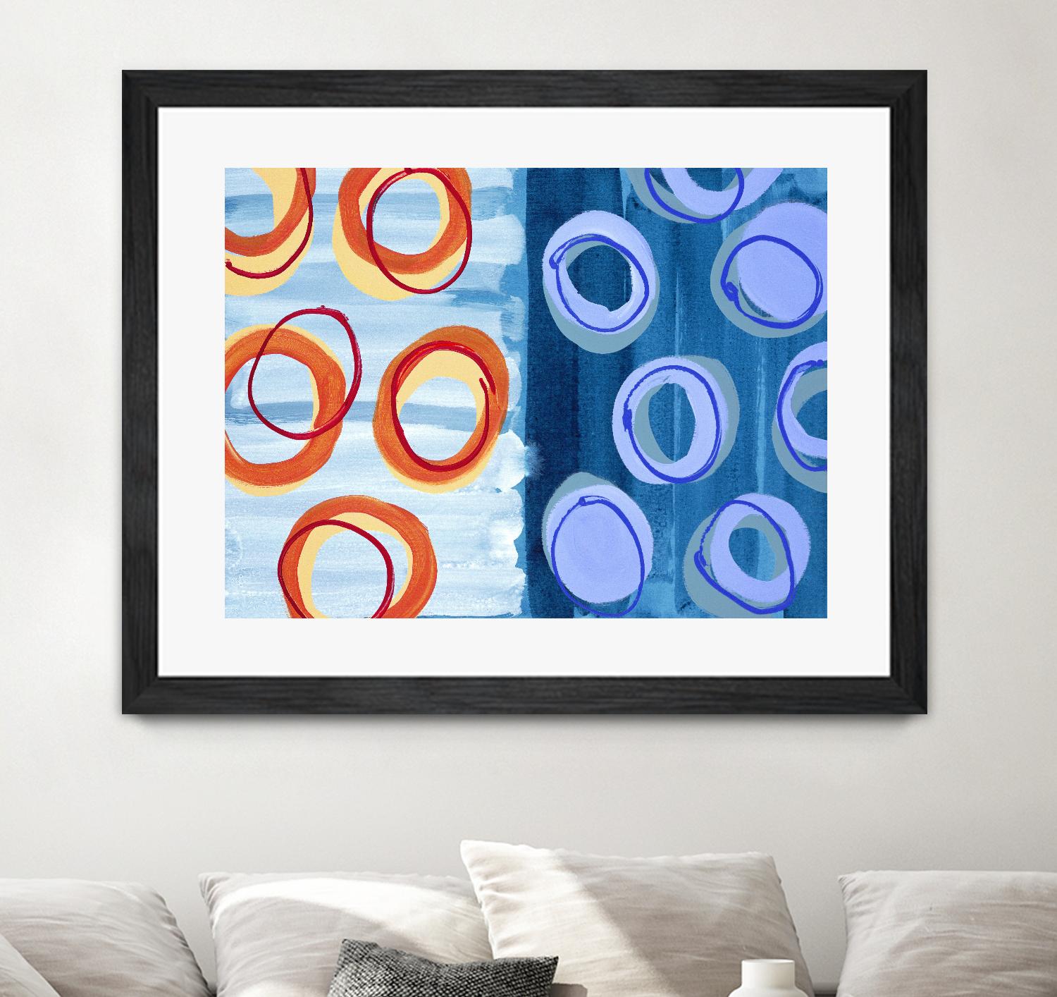 Pacific by Lee Crew on GIANT ART - orange abstract