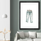 Wearables 2 by NM Studio on GIANT ART - blue figurative watercolor
