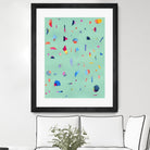Confetti 1 by Erin Lin on GIANT ART - blue abstract