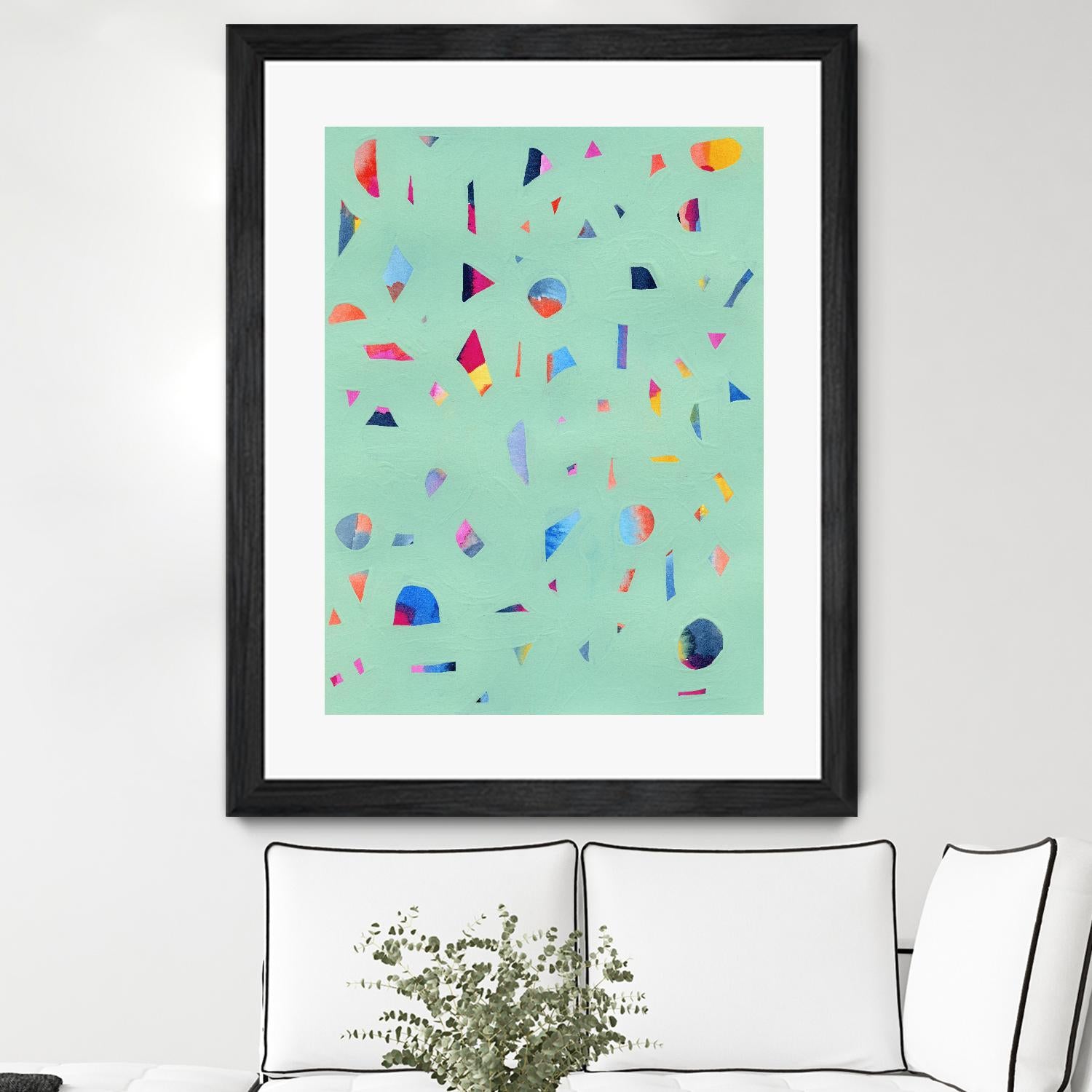 Confetti 1 by Erin Lin on GIANT ART - blue abstract