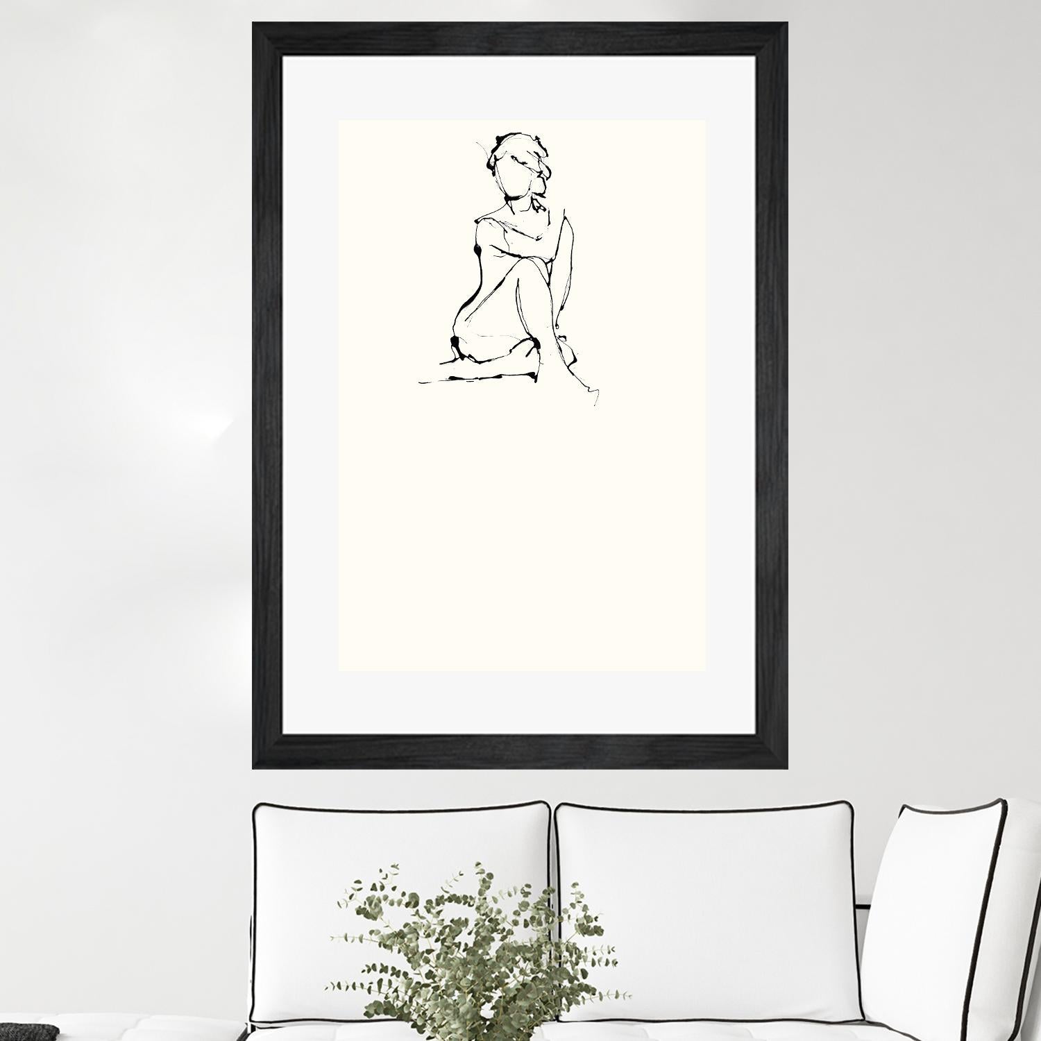 Contour Figure 2 by Stefano Altamura on GIANT ART - white black & white corps nu