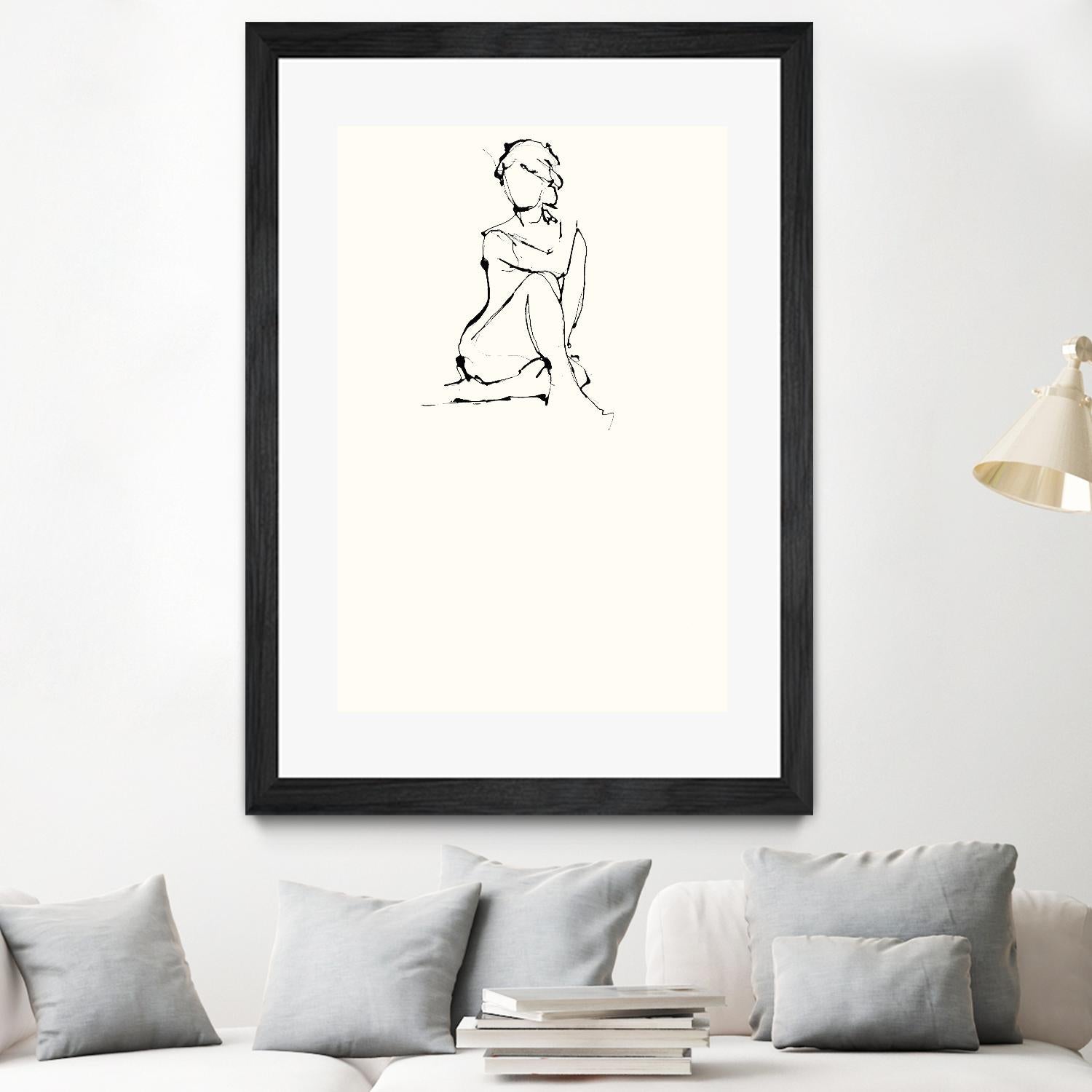 Contour Figure 2 by Stefano Altamura on GIANT ART - white black & white corps nu