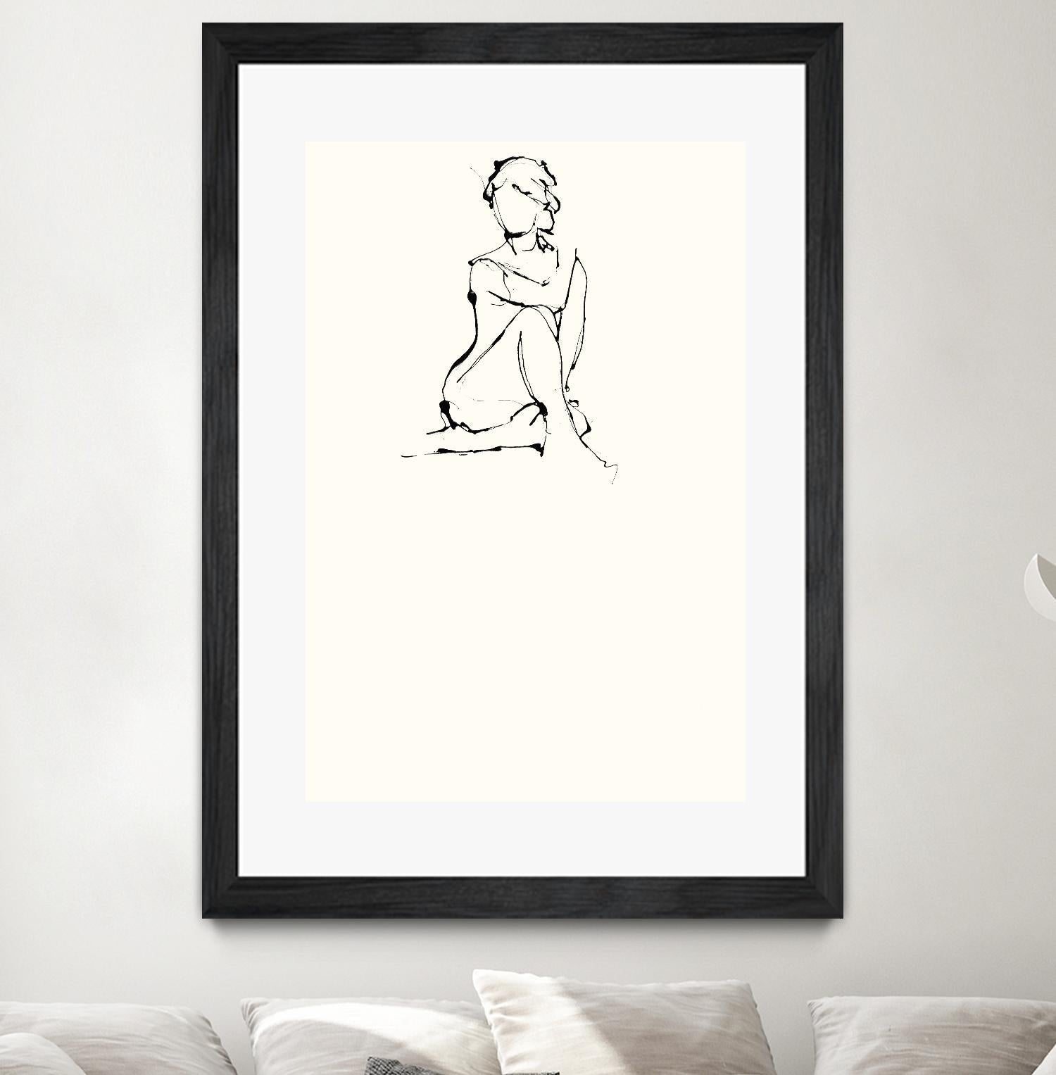 Contour Figure 2 by Stefano Altamura on GIANT ART - white black & white corps nu