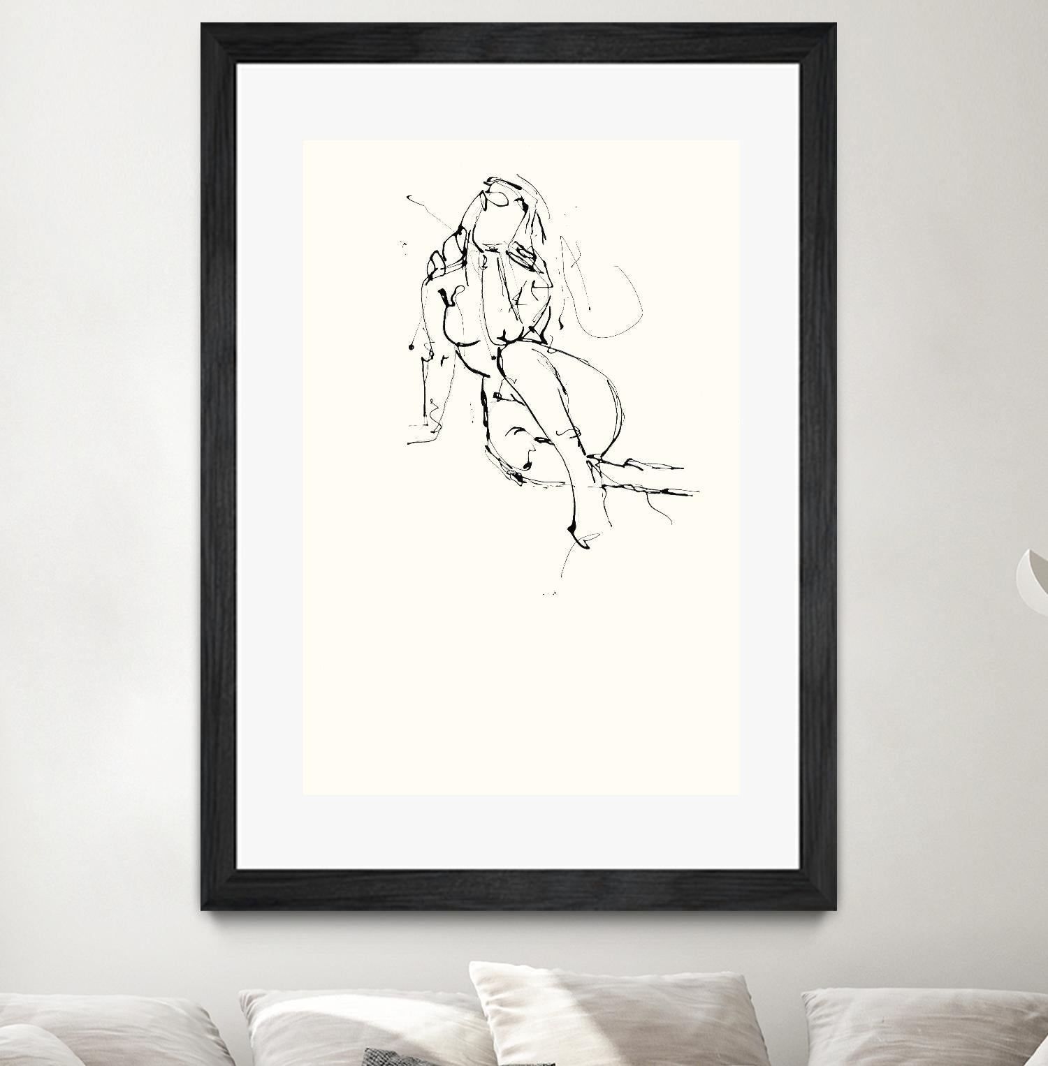 Contour Figure 9 by Stefano Altamura on GIANT ART - white black & white corps nu