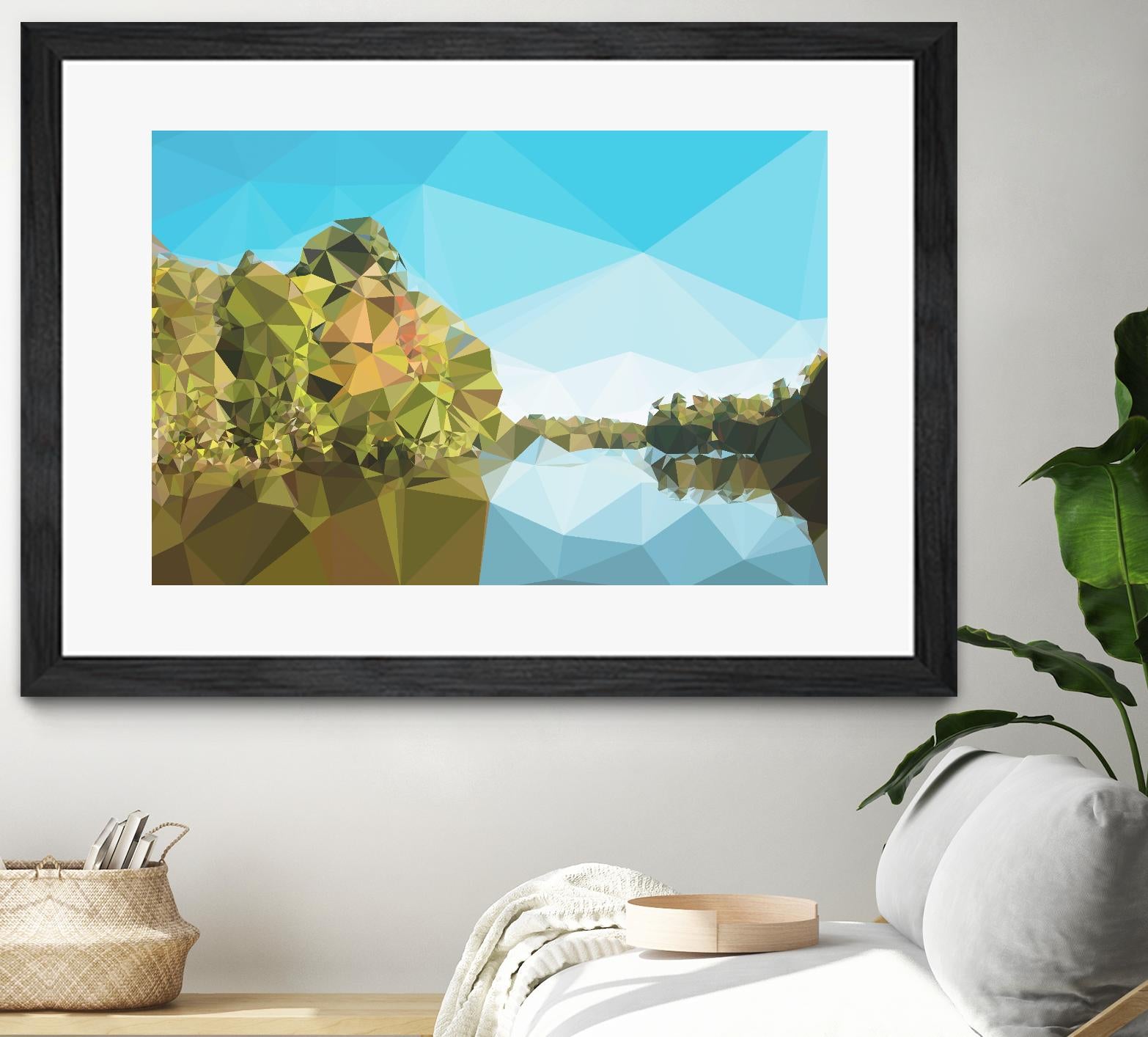 Fractal Lakeside by THE Studio on GIANT ART - green landscape