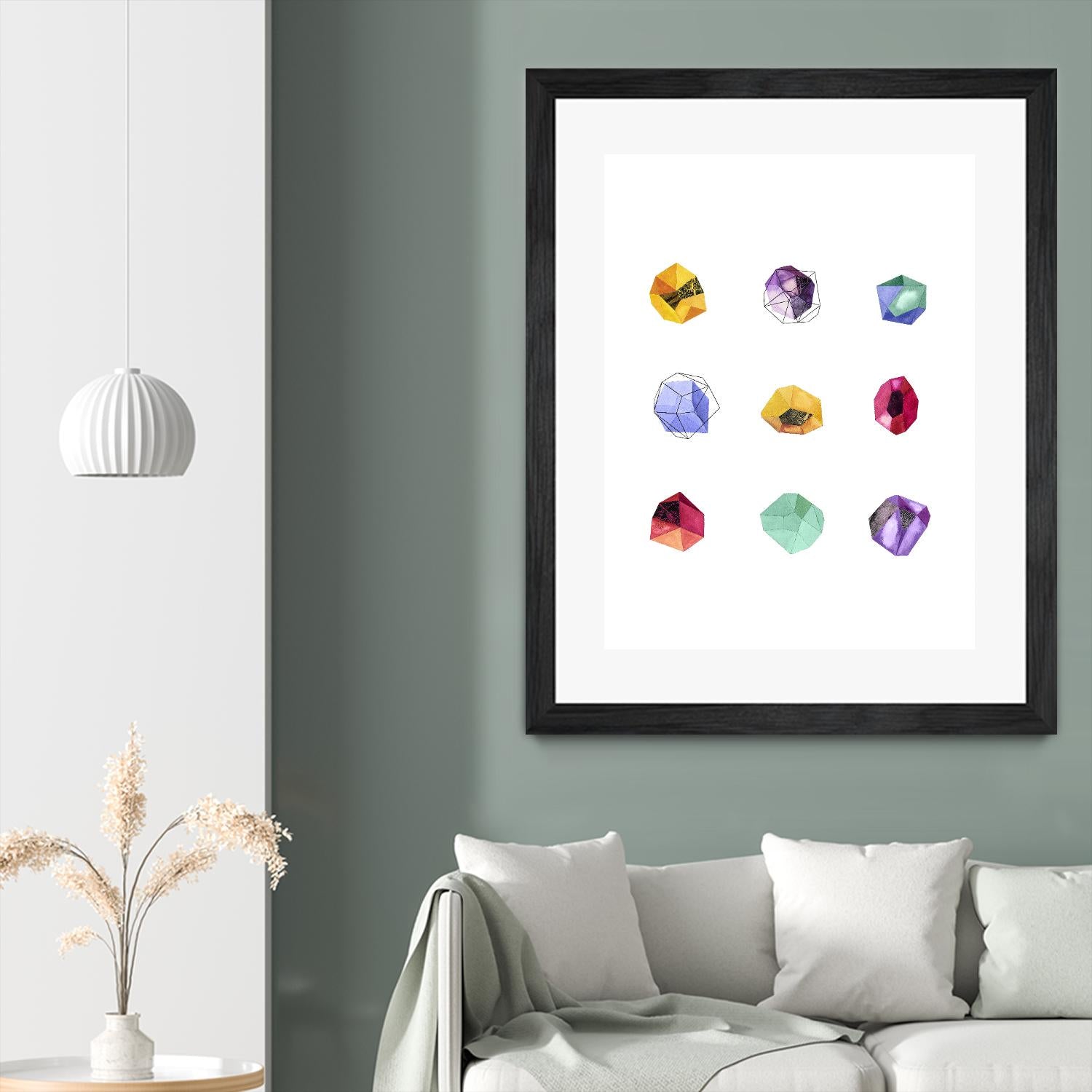 Faceted 1 Recolor by Natasha Marie on GIANT ART - red abstract
