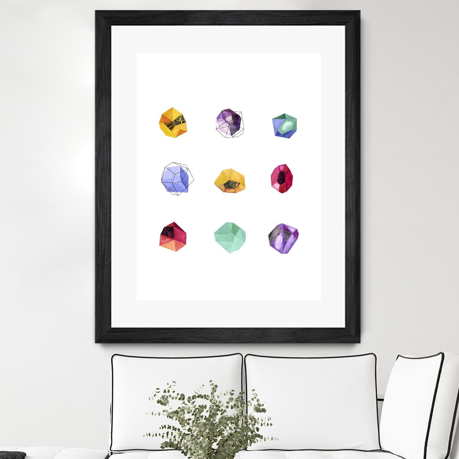 Faceted 1 Recolor by Natasha Marie on GIANT ART - red abstract