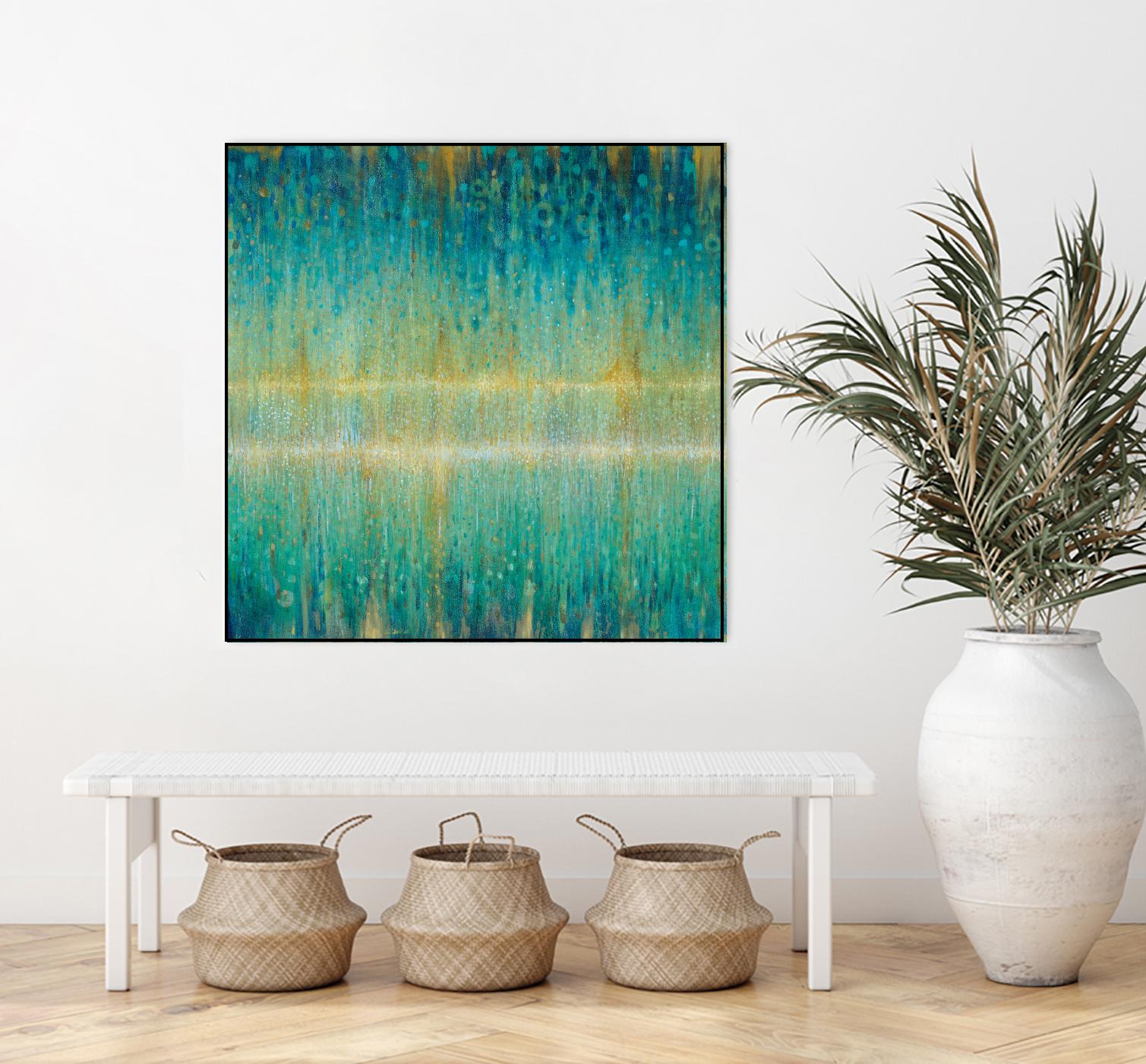 Rain Abstract I by Danhui Nai on GIANT ART - yellow abstract