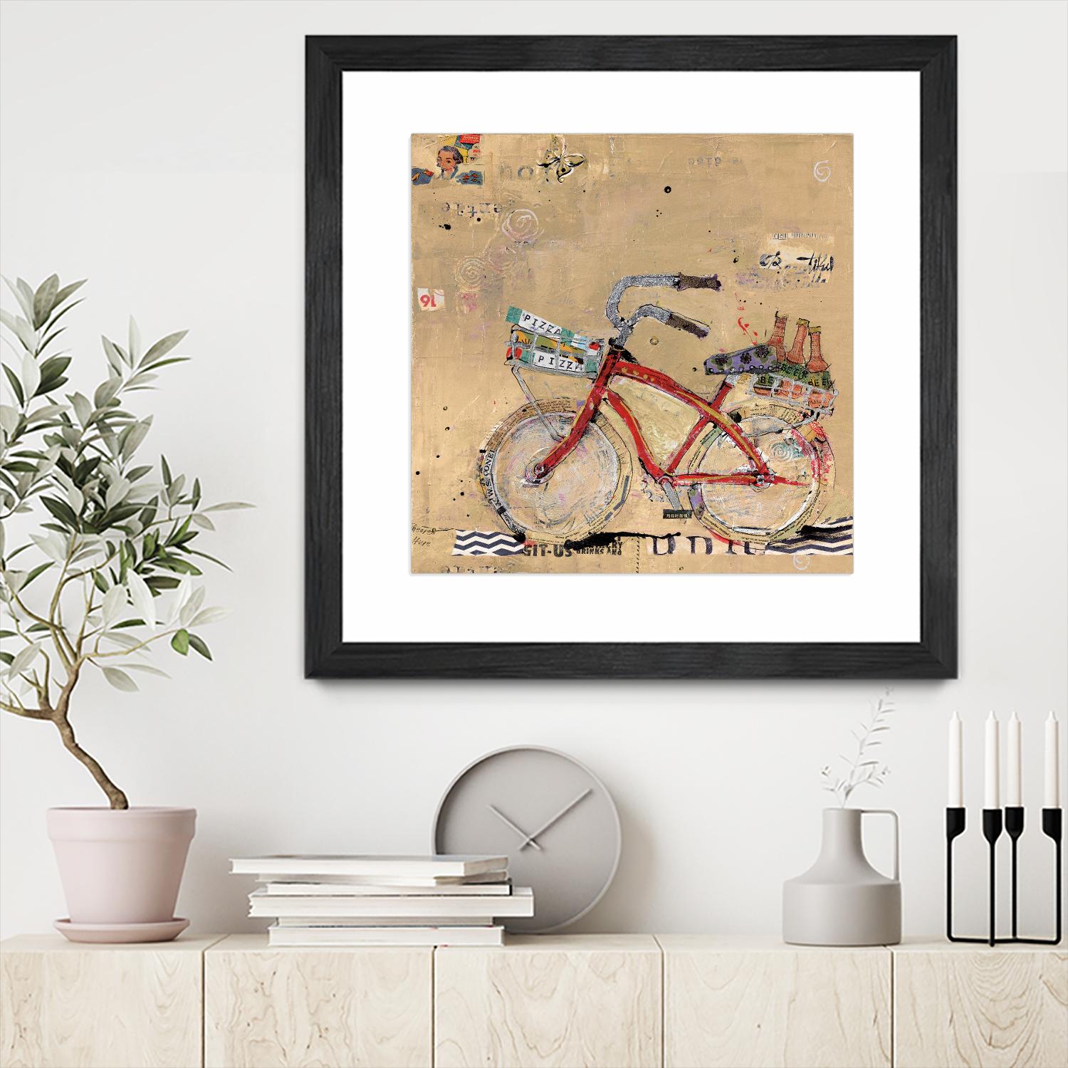 Pizza and Beer by Kellie Day on GIANT ART - beige leisure