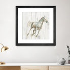 Stallion I on Birch by James Wiens on GIANT ART - grey animals