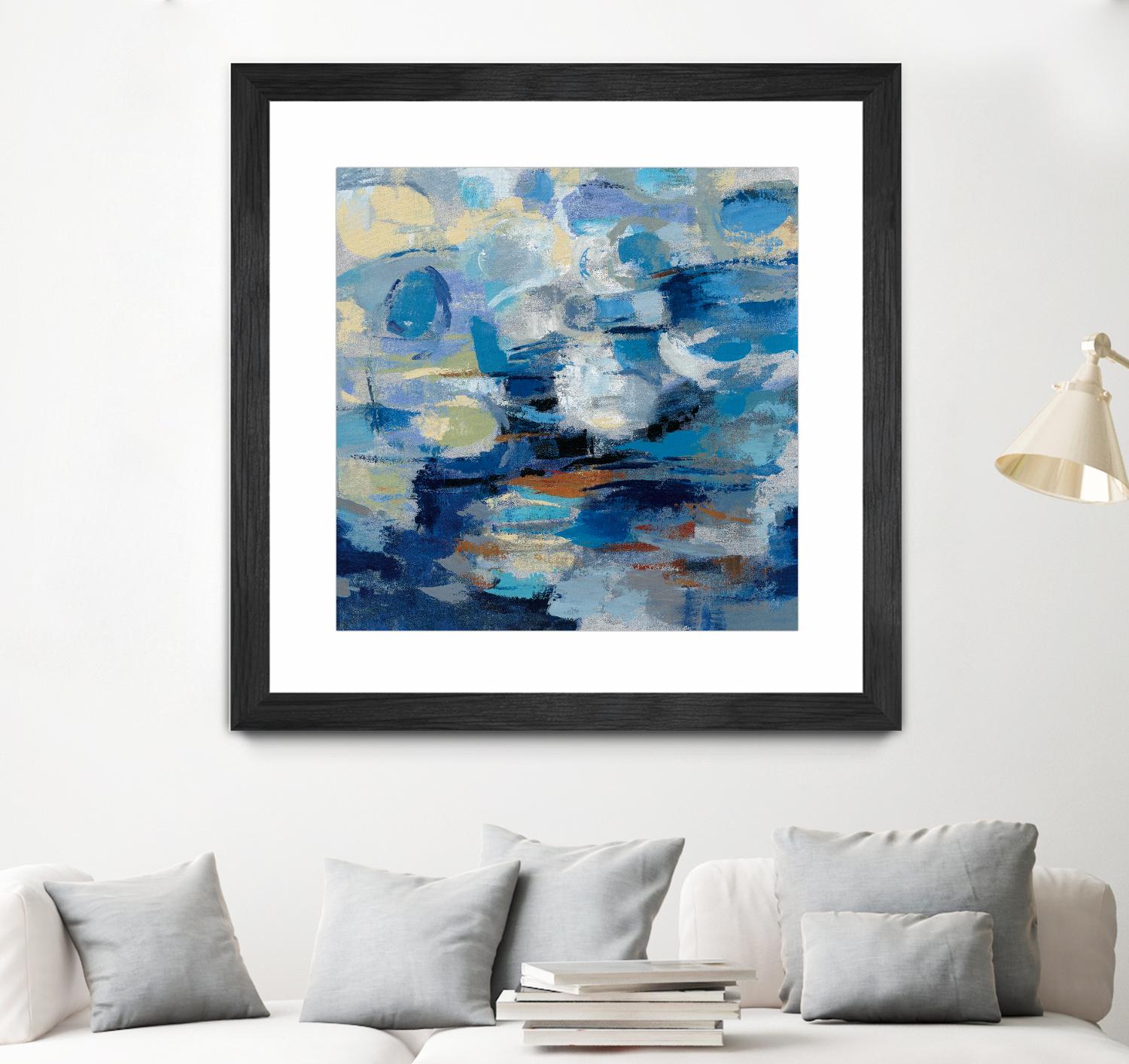 Ultramarine Waves I by Silvia Vassileva on GIANT ART - beige abstract