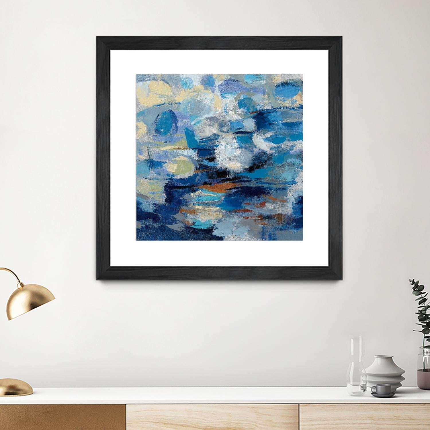 Ultramarine Waves I by Silvia Vassileva on GIANT ART - beige abstract