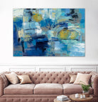 Ultramarine Waves III by Silvia Vassileva on GIANT ART - beige abstract