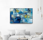 Ultramarine Waves III by Silvia Vassileva on GIANT ART - beige abstract