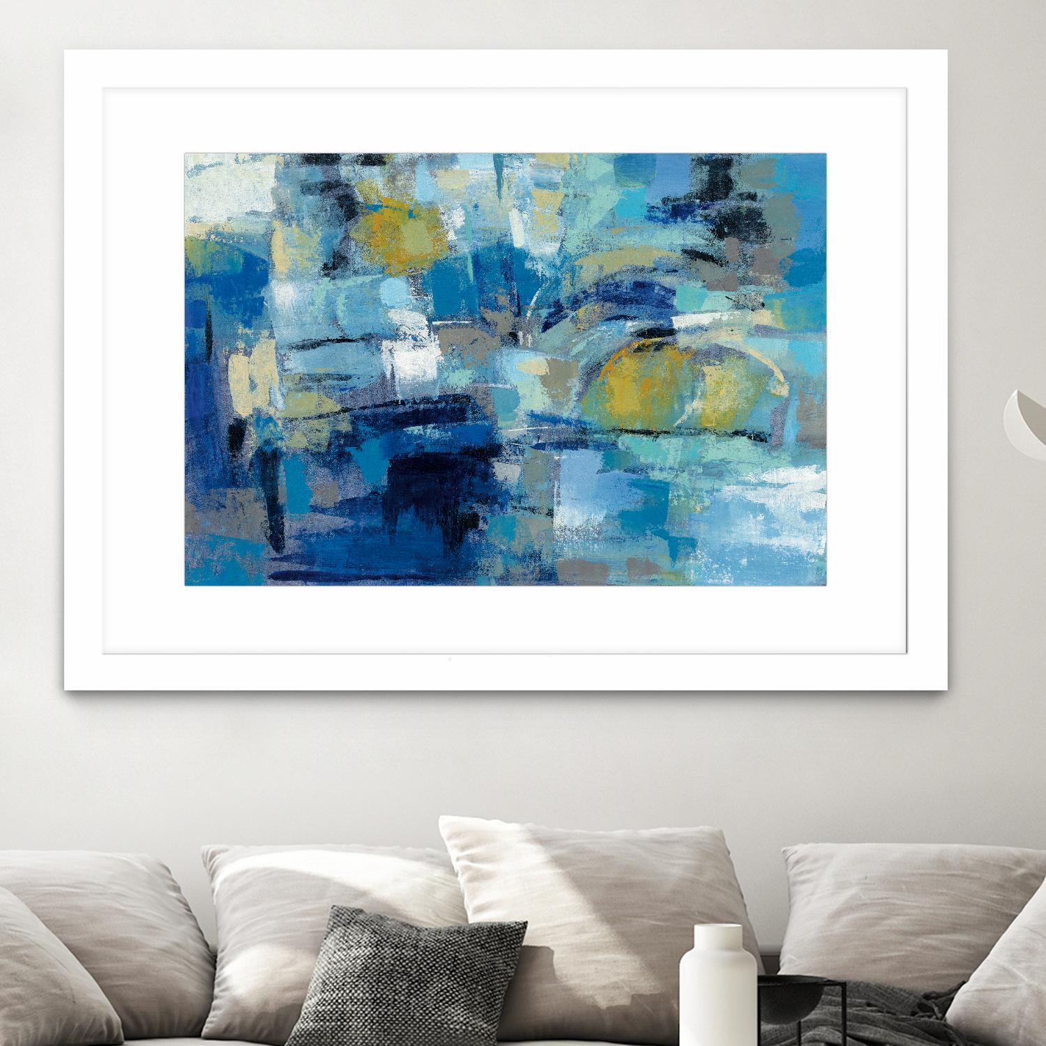 Ultramarine Waves III by Silvia Vassileva on GIANT ART - beige abstract