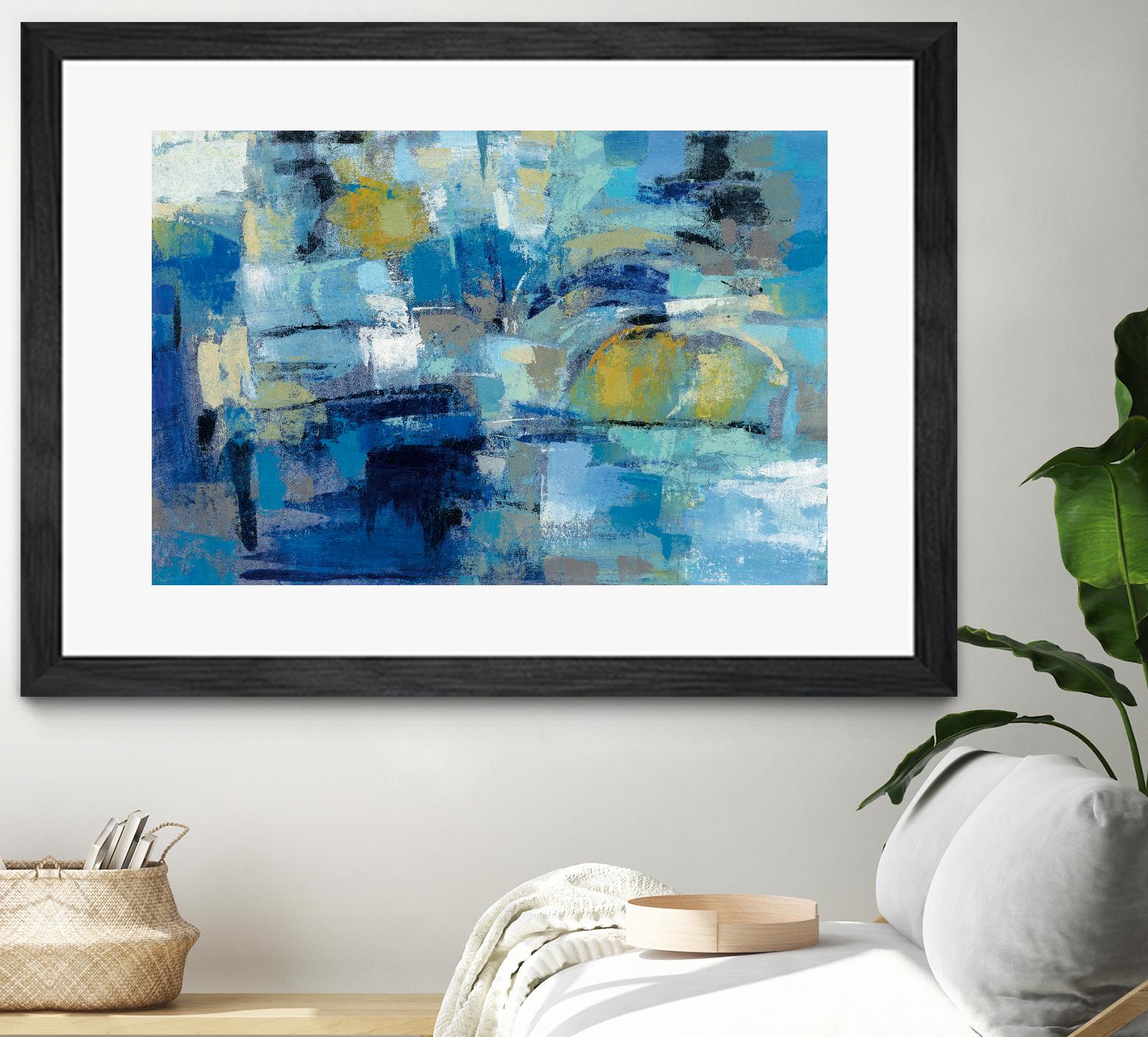 Ultramarine Waves III by Silvia Vassileva on GIANT ART - beige abstract