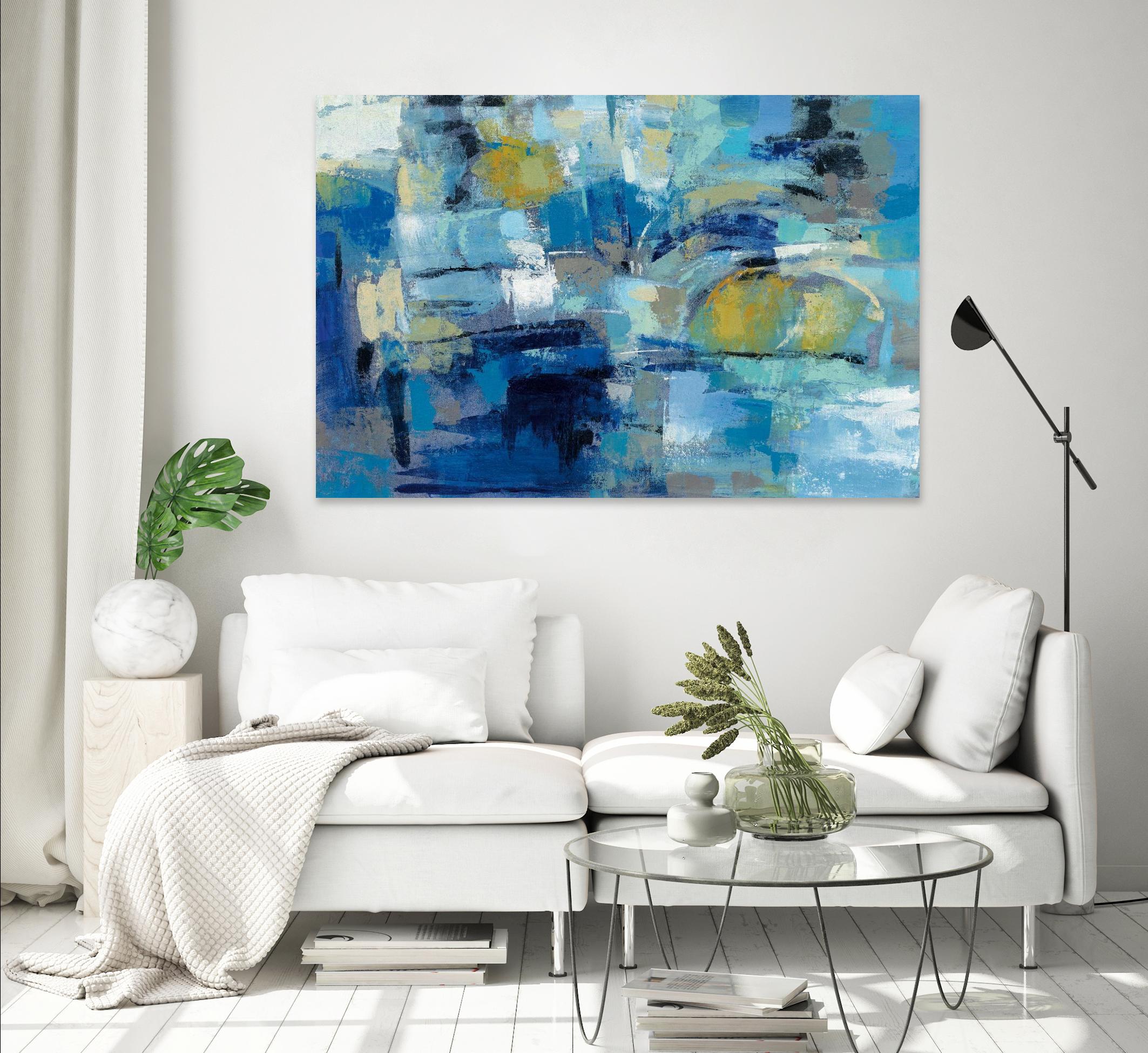 Ultramarine Waves III by Silvia Vassileva on GIANT ART - beige abstract