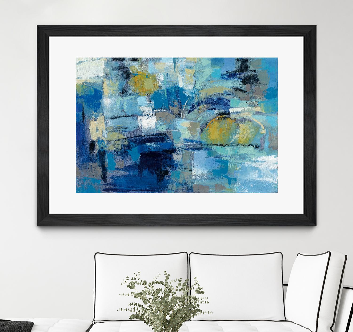 Ultramarine Waves III by Silvia Vassileva on GIANT ART - beige abstract