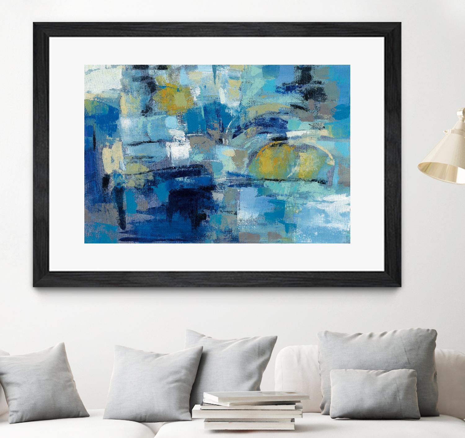 Ultramarine Waves III by Silvia Vassileva on GIANT ART - beige abstract