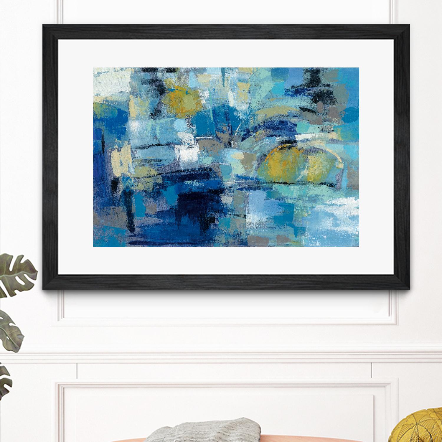 Ultramarine Waves III by Silvia Vassileva on GIANT ART - beige abstract