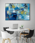Ultramarine Waves III by Silvia Vassileva on GIANT ART - beige abstract