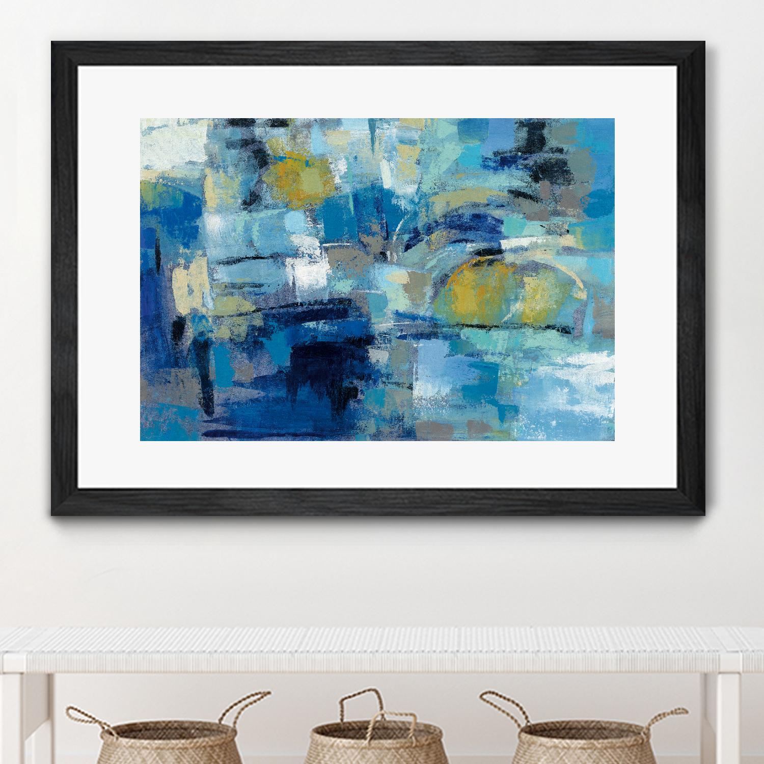 Ultramarine Waves III by Silvia Vassileva on GIANT ART - beige abstract