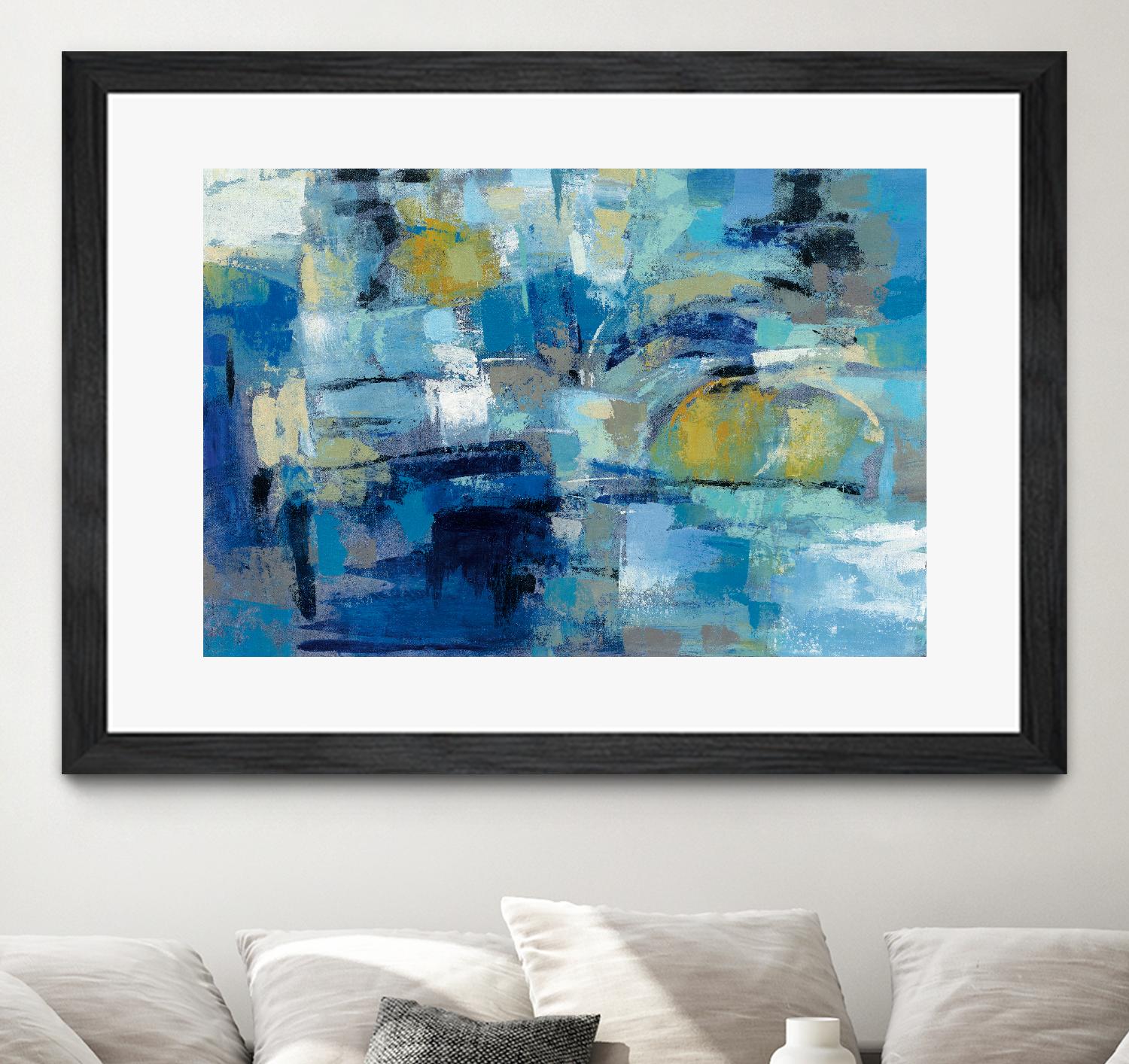 Ultramarine Waves III by Silvia Vassileva on GIANT ART - beige abstract