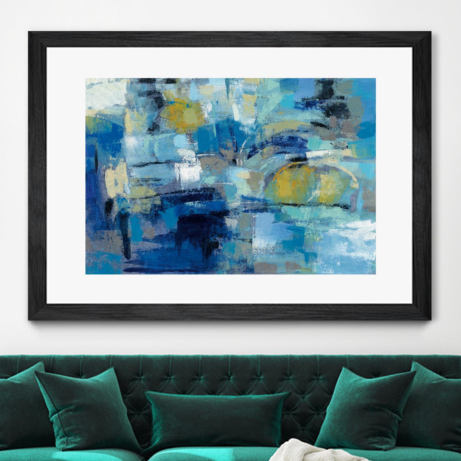 Ultramarine Waves III by Silvia Vassileva on GIANT ART - beige abstract