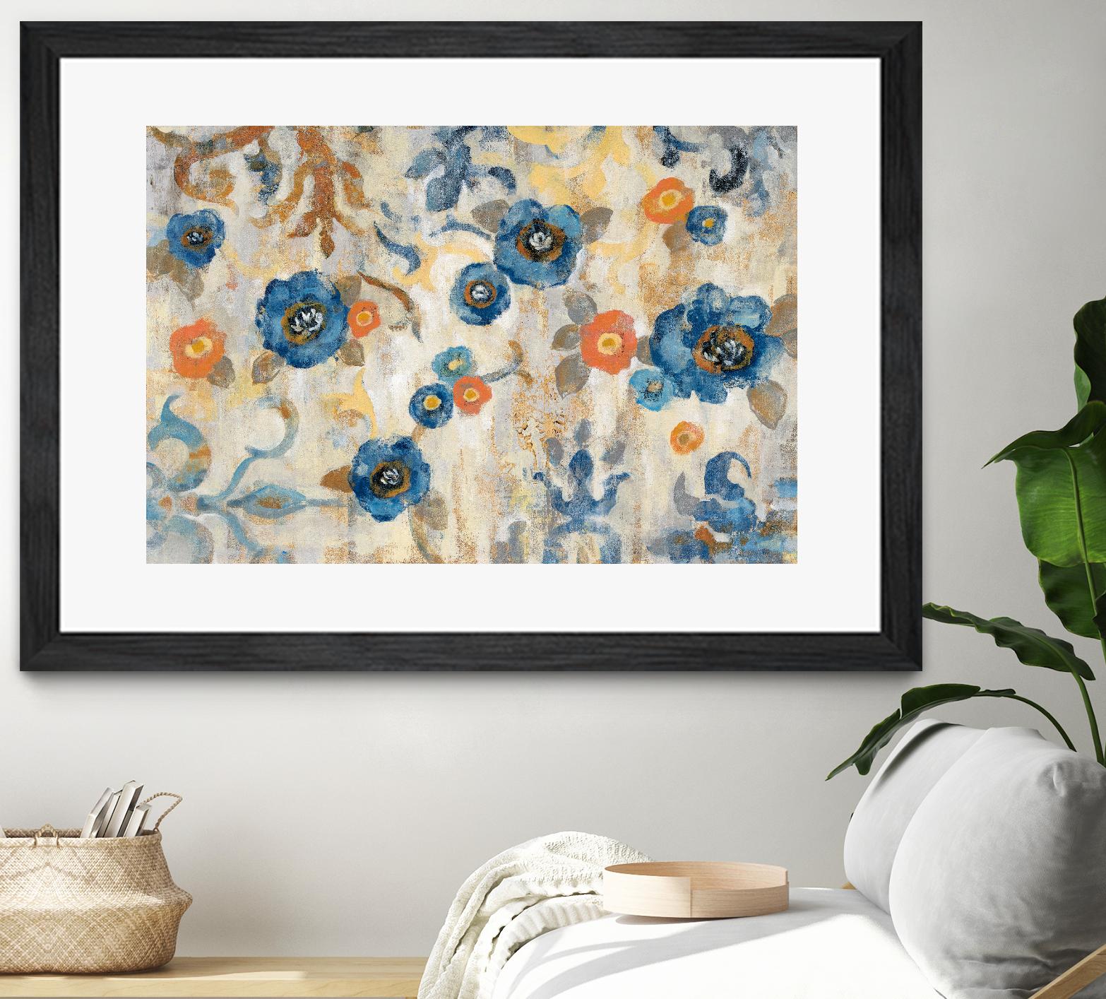 Flowers and Fragments by Silvia Vassileva on GIANT ART - orange floral