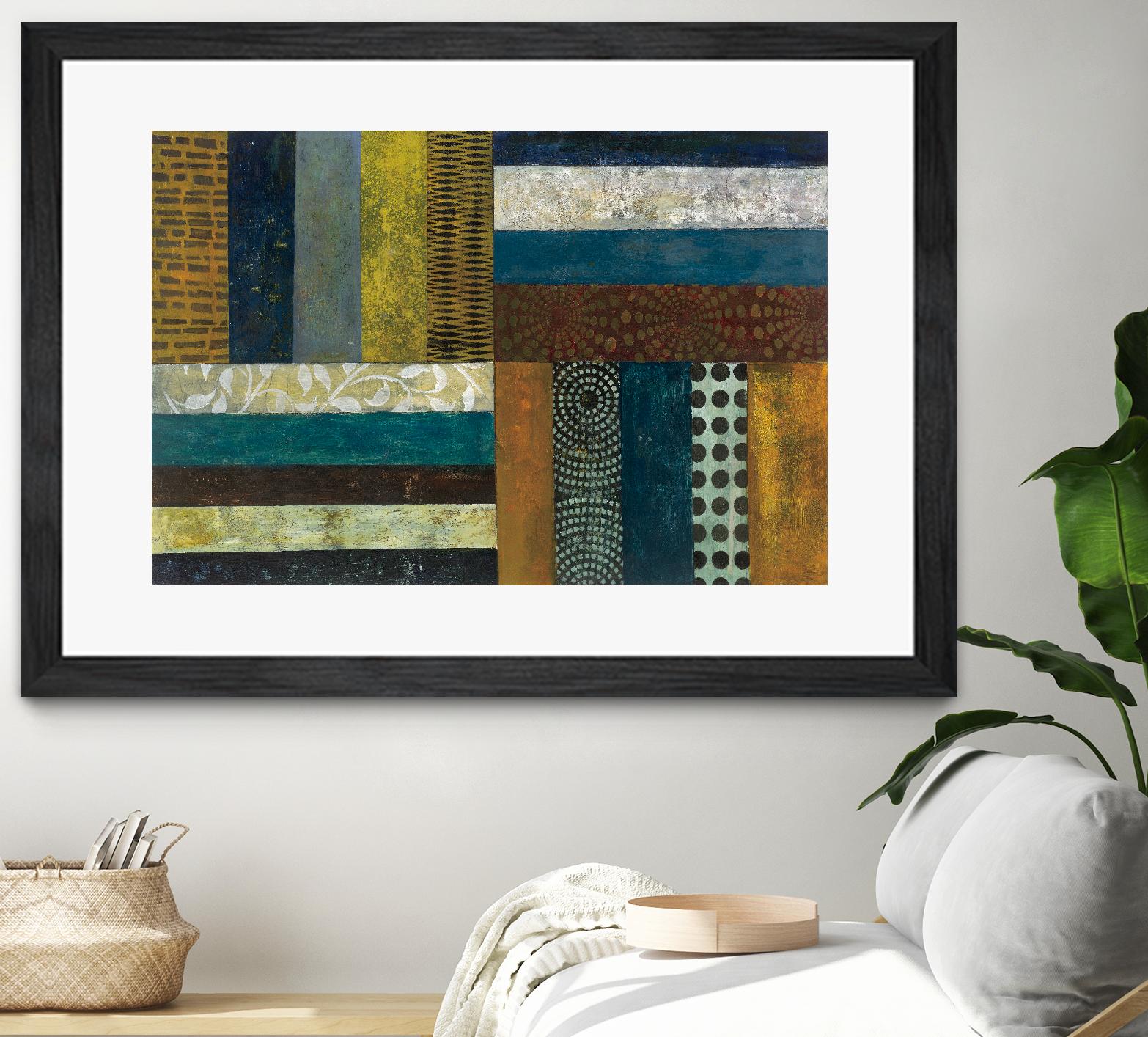 Juxtapose II by Cheryl Warrick on GIANT ART - blue shapes