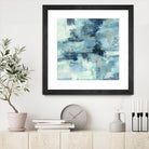 In the Clouds Indigo and Gray Crop by Silvia Vassileva on GIANT ART - white abstract