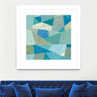 Teal Geo Metric by Silvia Vassileva on GIANT ART - green abstract