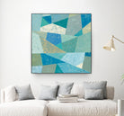Teal Geo Metric by Silvia Vassileva on GIANT ART - green abstract